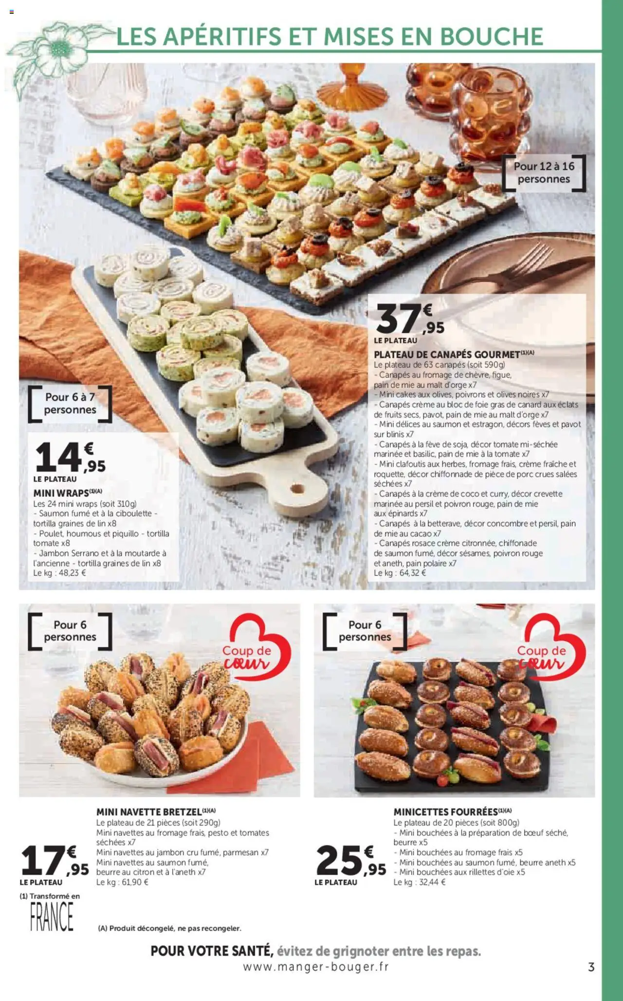  | Page: 3 | Produits: Jambon Cru, Fève, Tomates séchées, Crème fraiche