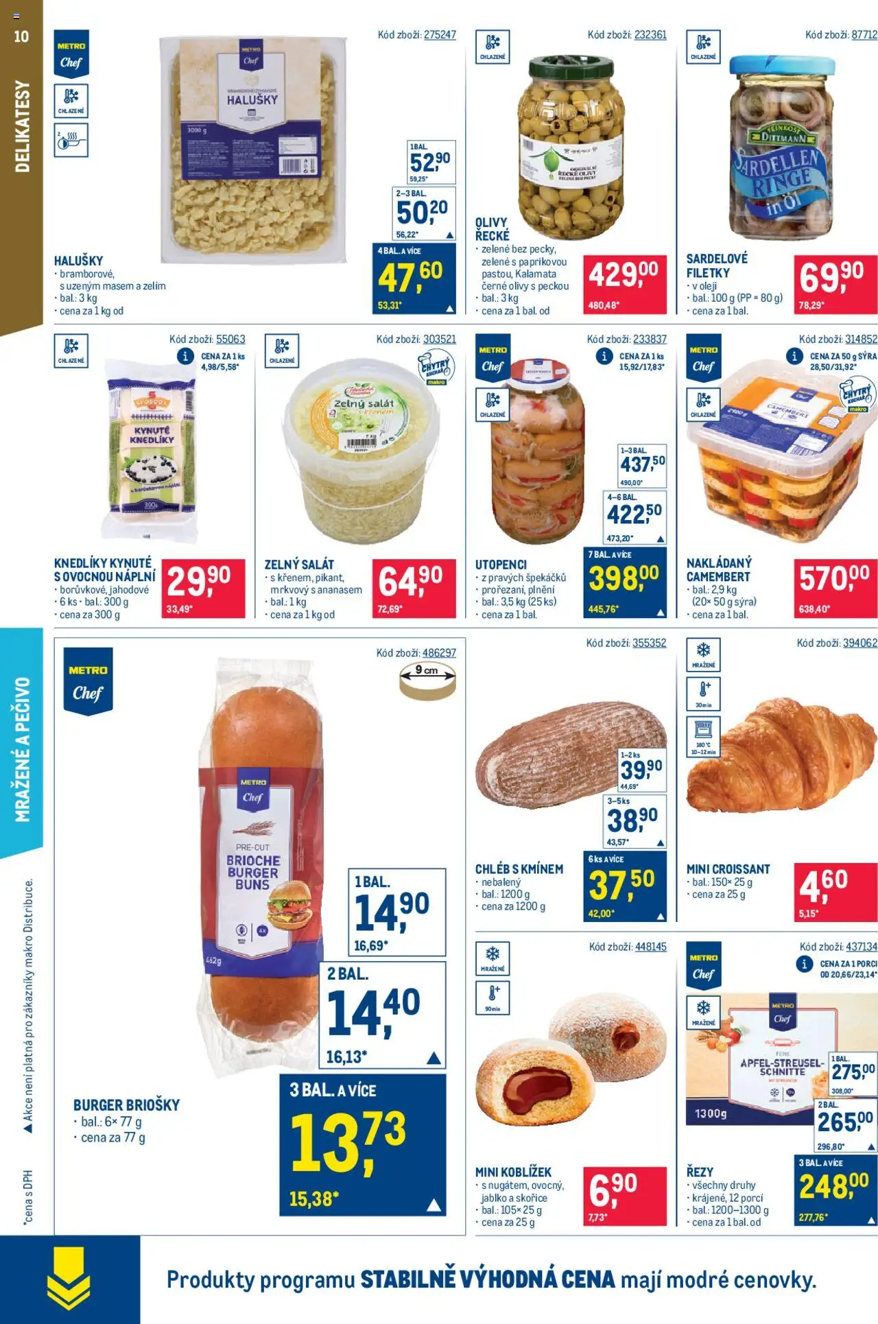 Makro leták - Gastronomie od 04.06.2025 | Strana: 10 | Produkty: Chléb, Pečivo, Camembert, Halušky