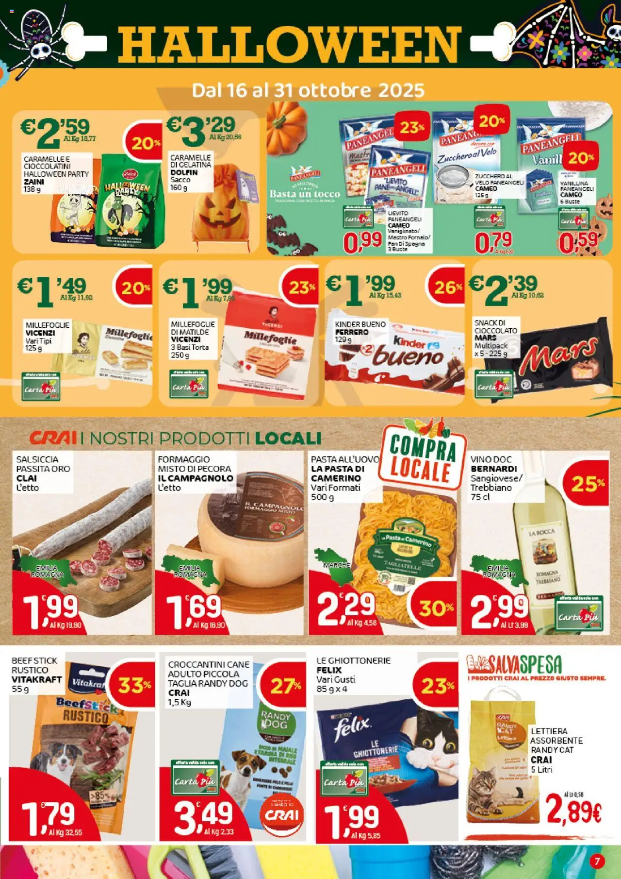 Volantino CRAI del 16.10.2025 | Pagina: 7 | Prodotti: Cioccolato, Riso, Zucchero, Formaggio