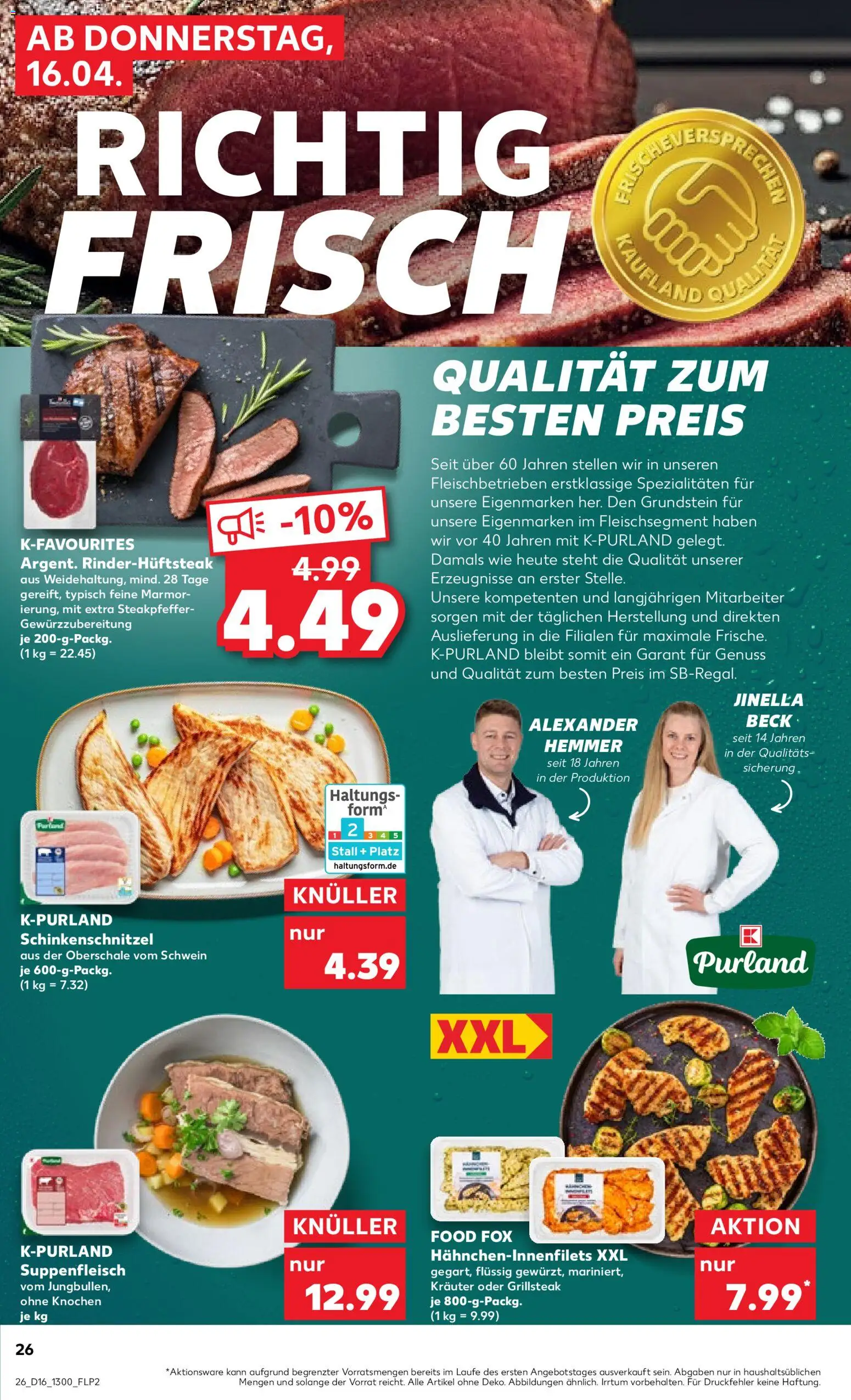 Kaufland Prospekt Köln	 – gültig ab 16.04.2026 | Seite: 26 | Produkte: Suppenfleisch, Steak