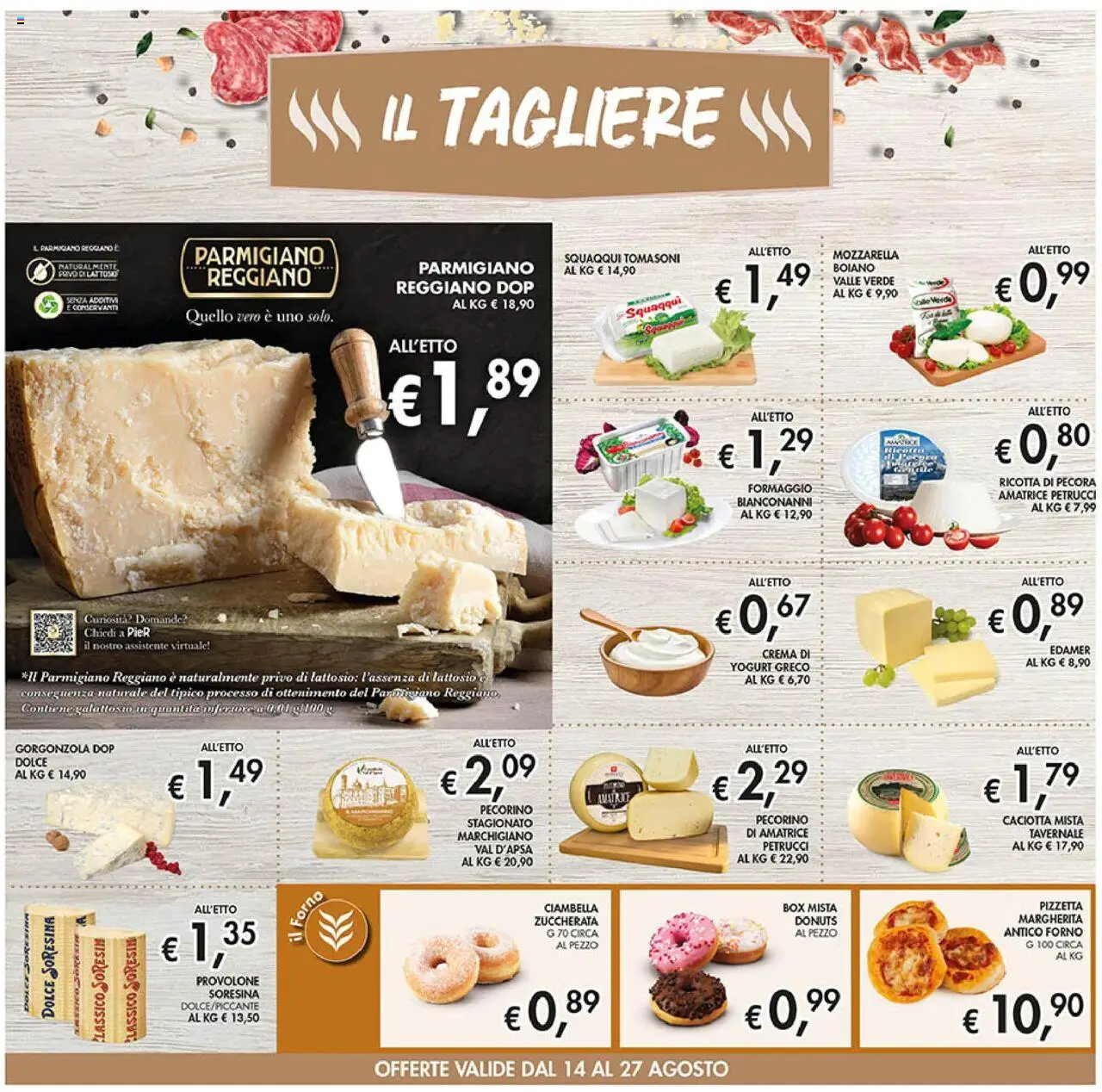 Volantino Coal del 14.08.2025 | Pagina: 6 | Prodotti: Crema, Mozzarella, Il forno, Pecorino