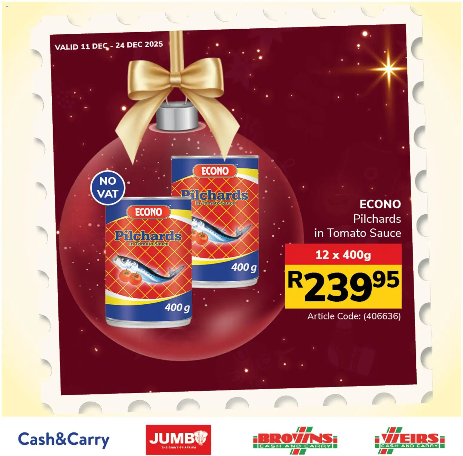 New Jumbo catalogue – valid from 11.12.2025 | Page: 6 | Products: Pilchards, Tomato sauce, Sauce