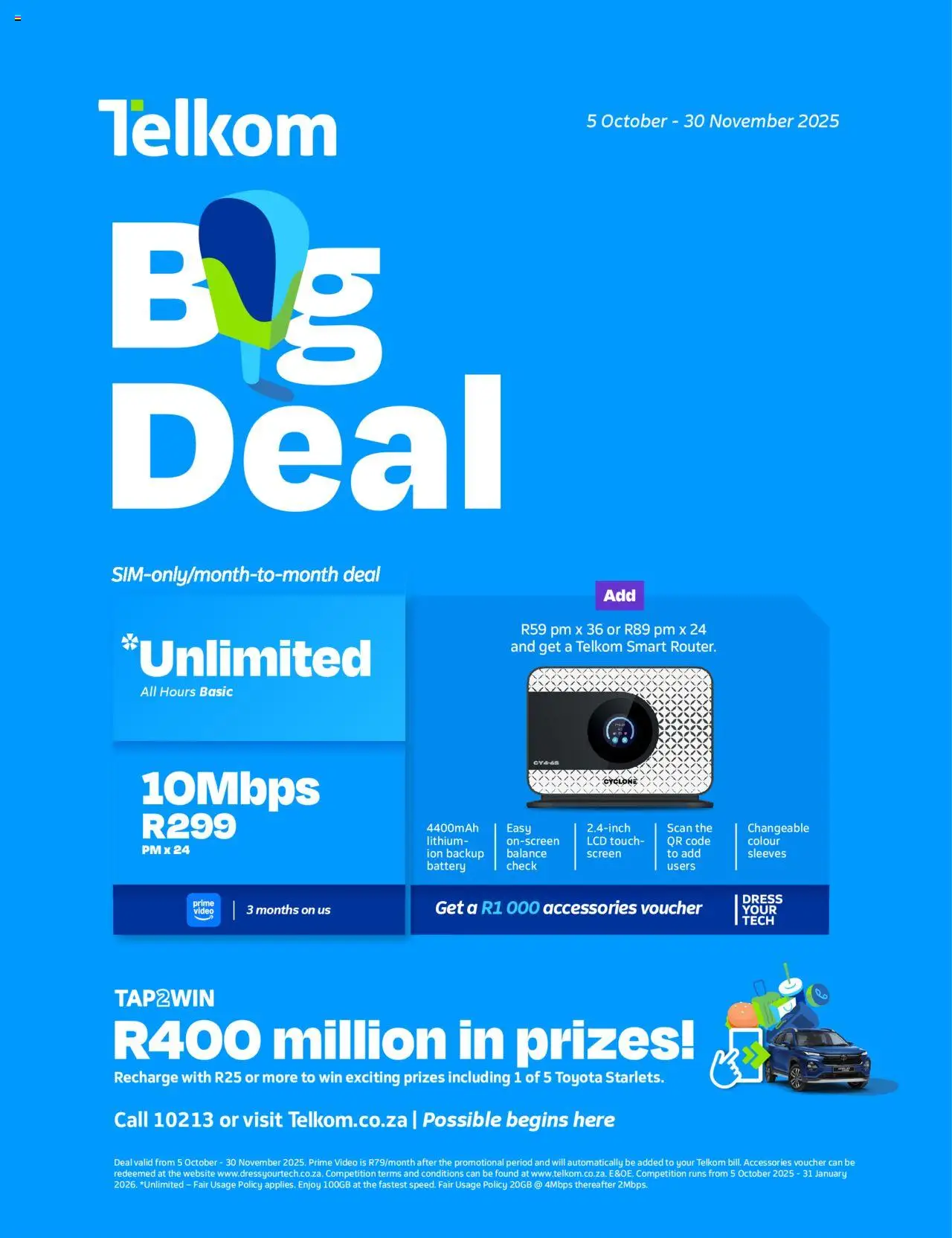 New Telkom catalogue – valid from 05.10.2025 | Page: 56 | Products: Dress, Battery