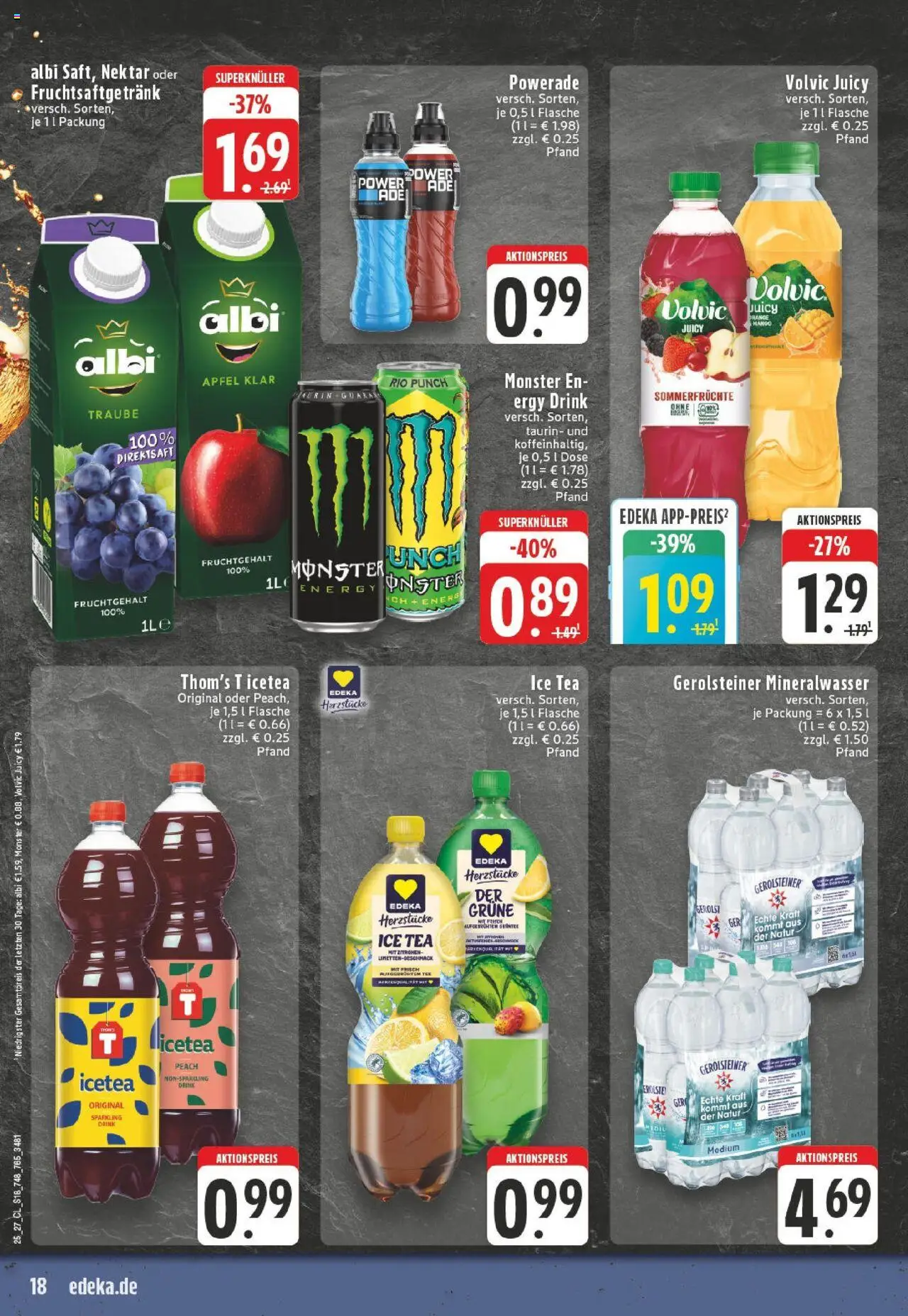 Edeka prospekt Mönchengladbach	 - gültig ab dem 29.06.2025 | Seite: 18 | Produkte: Energy, Äpfel, Tee, Zitronen