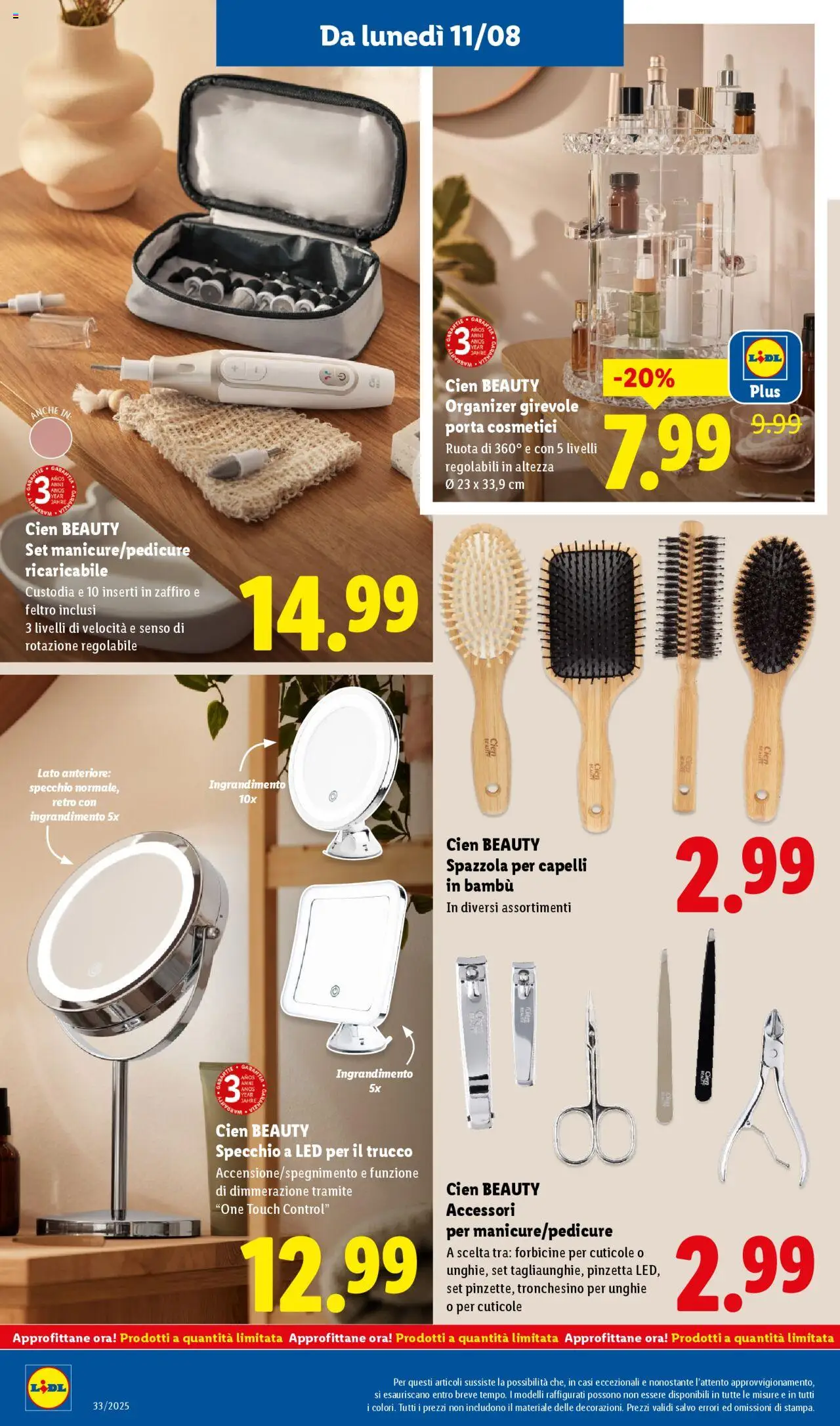 Volantino Lidl del 11.08.2025 | Pagina: 40 | Prodotti: Spazzola, Specchio, Trucco
