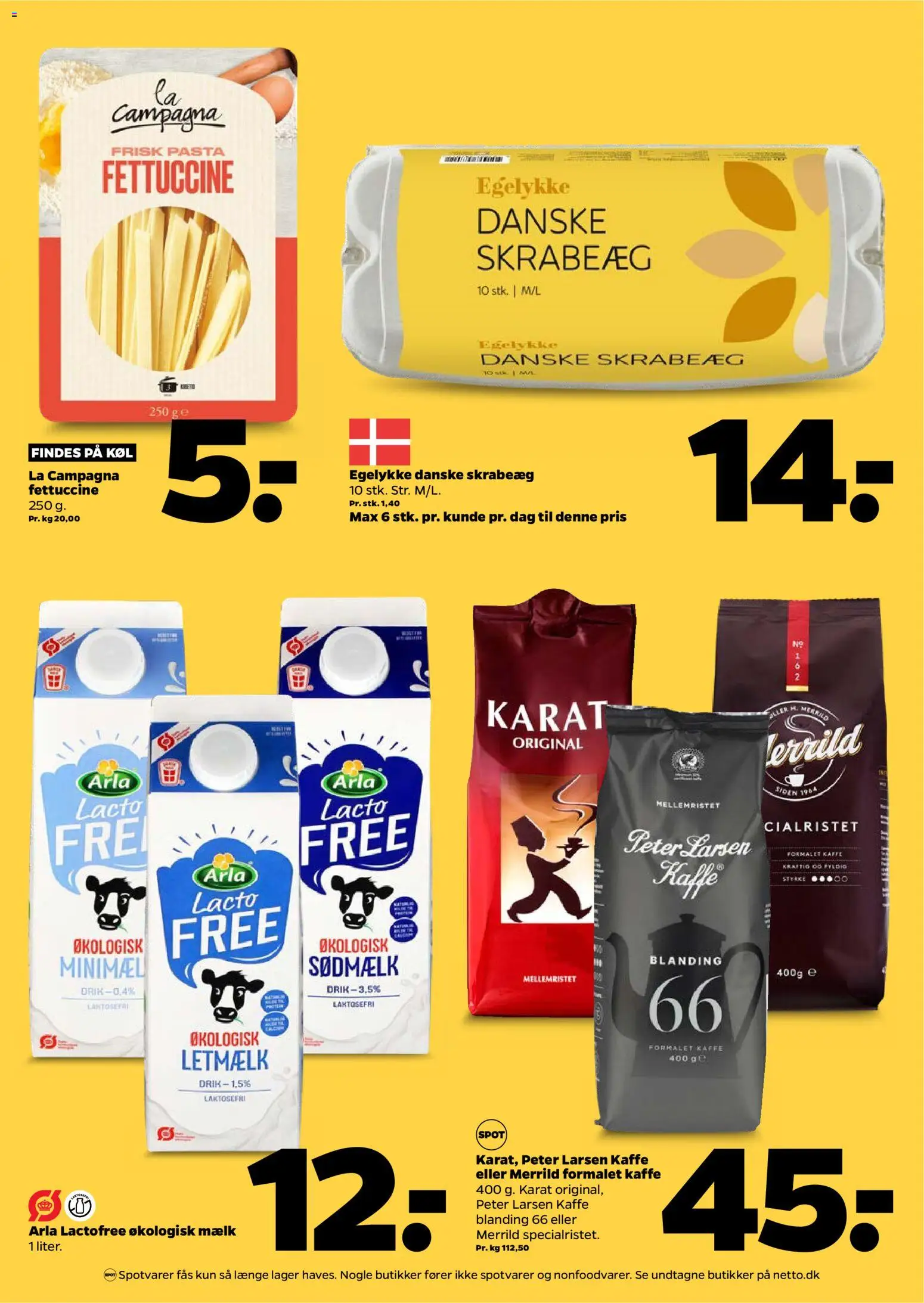 Netto tilbudsavis – gyldig fra 01.11.2025 | Side: 4 | Produkter: Mælk, Kaffe, Pasta, Jogo de ferramentas