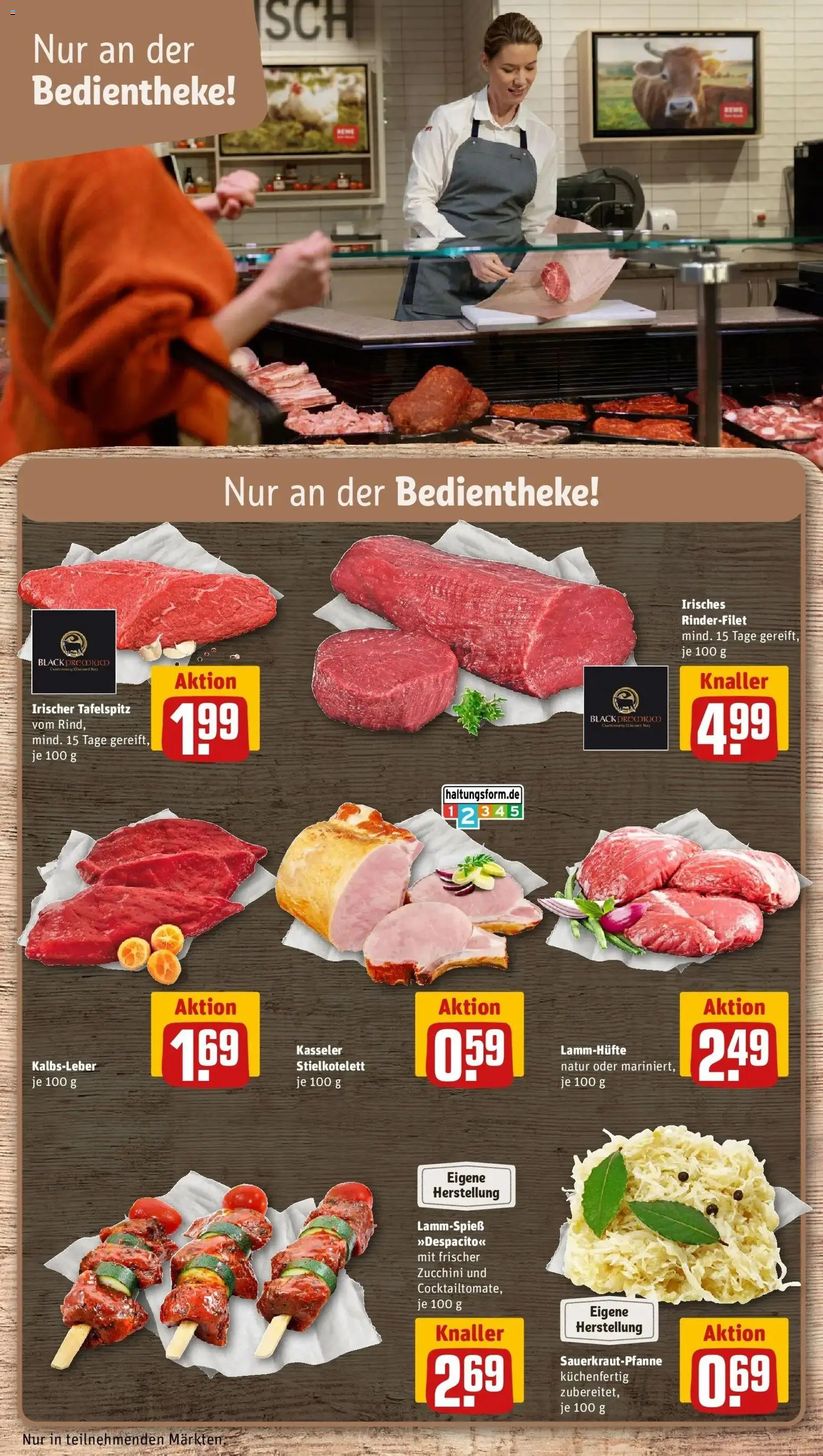 Rewe prospekt Berlin / Neukölln	 – gültig ab 16.02.2026 | Seite: 14 | Produkte: Tafelspitz, Rinderfilet, Kalbsleber, Zucchini