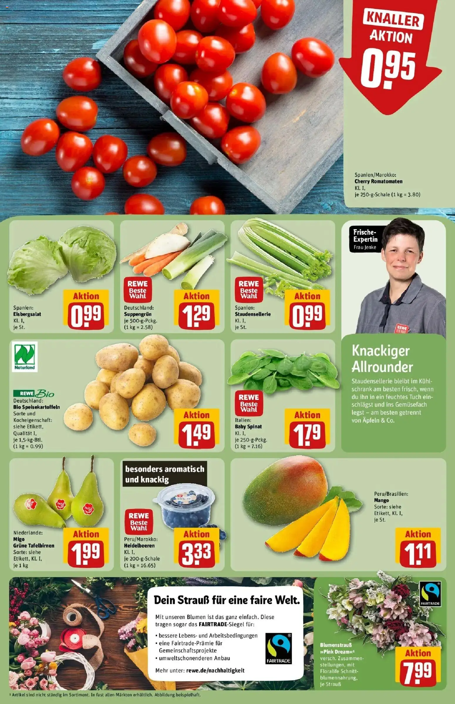 Rewe Prospekt Alzenau	 – gültig ab 02.03.2026 | Seite: 7 | Produkte: Blumen, Eisbergsalat, Heidelbeeren, Mango