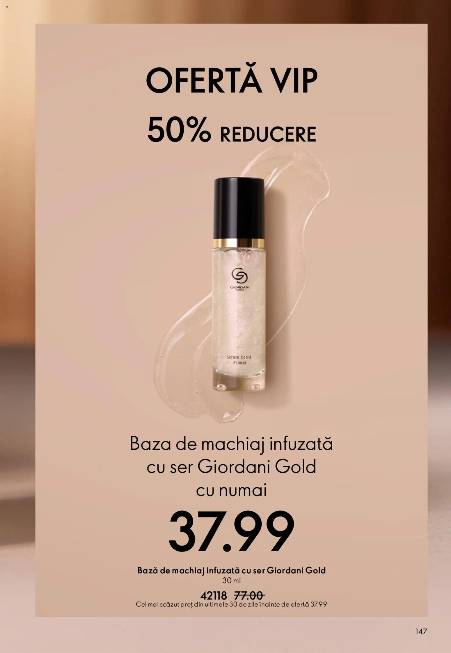 Noul catalog Oriflame – valabil de la 15.04.2026 | Pagină: 147 | Produse: Serum, Bază de machiaj, Machiaj
