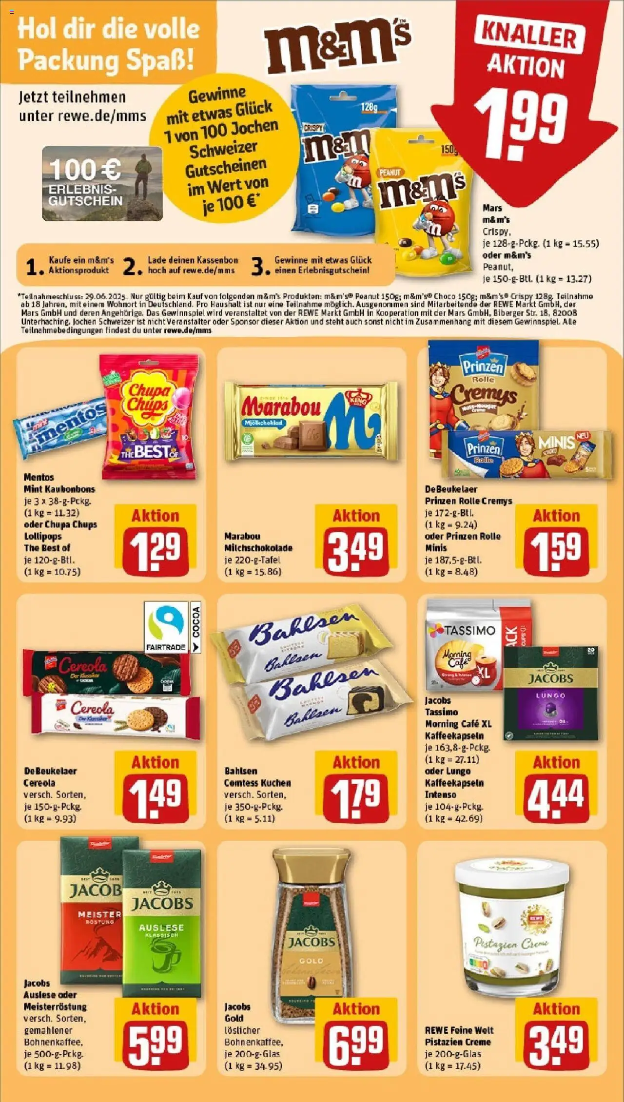 Rewe prospekt Lüdinghausen	 - gültig ab dem 15.06.2025 | Seite: 21 | Produkte: M&M's, Creme, Mars, Kuchen