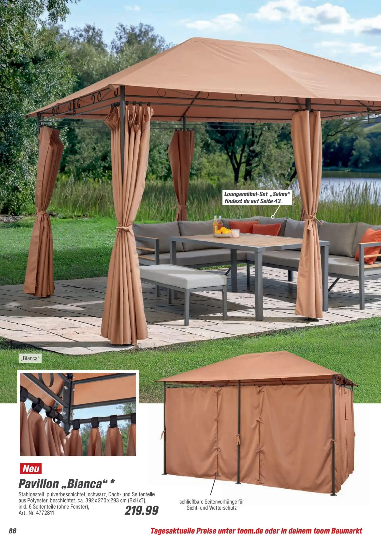 Toom Baumarkt  Gartenmöbel & Solar-Leuchten 2026 – gültig ab 01.01.2026 | Seite: 86
