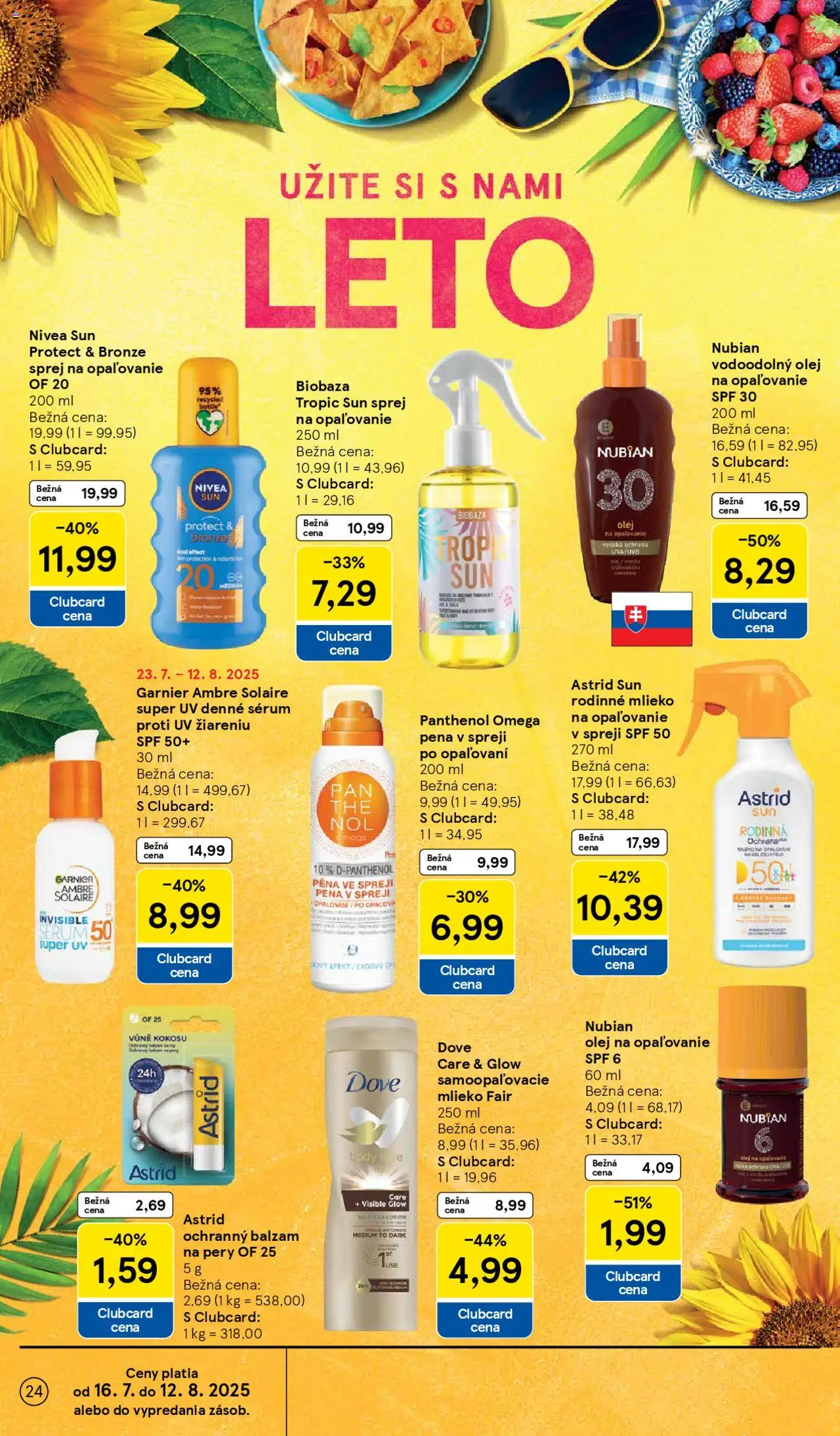 Tesco Hypermarket - leták │ platný od 30.07.2025 | Strana: 24 | Produkty: Mlieko, Olej, Nivea