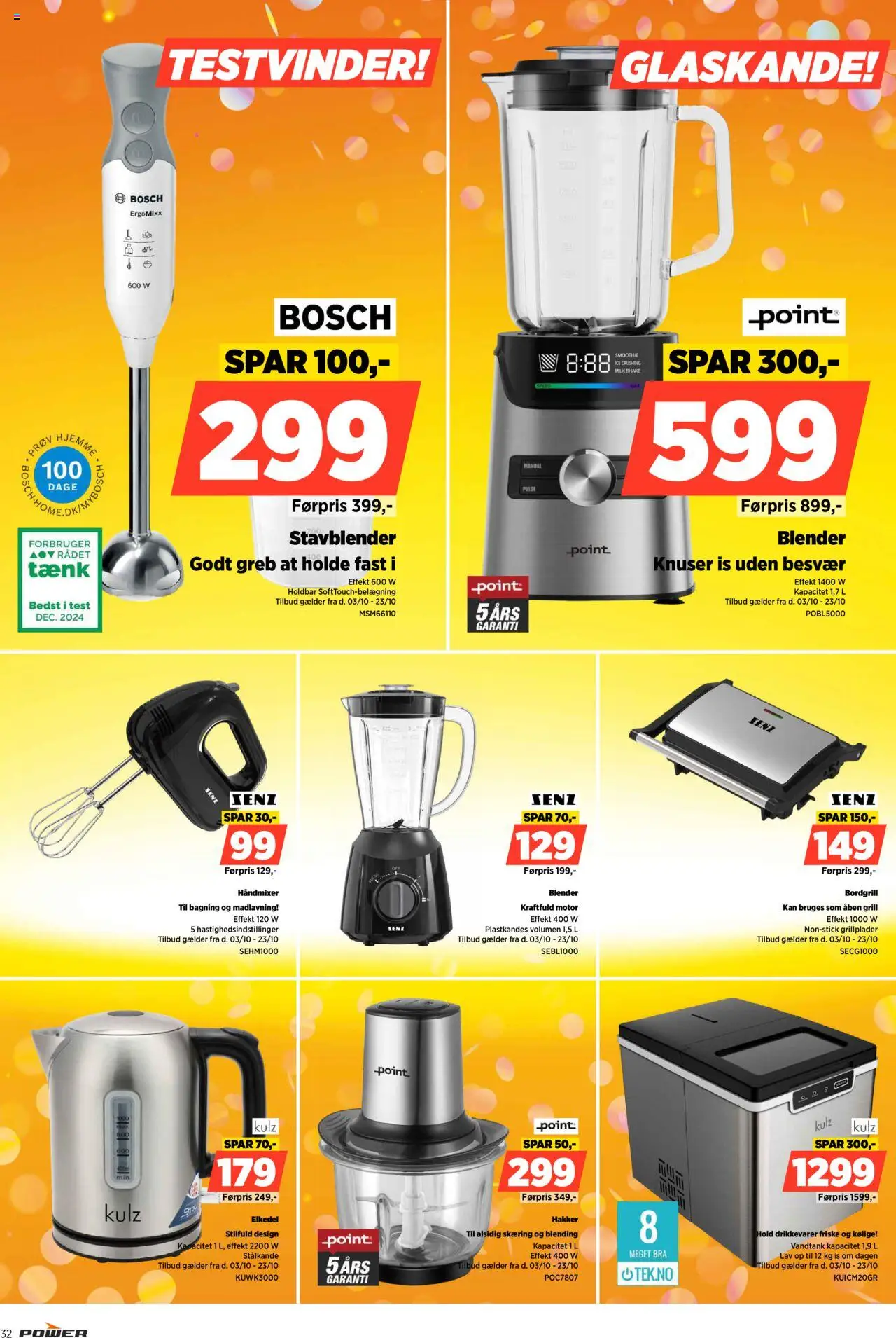 Power tilbudsavis – gyldig fra 03.10.2025 | Side: 32 | Produkter: Is, Smoothie, Søm, Grill