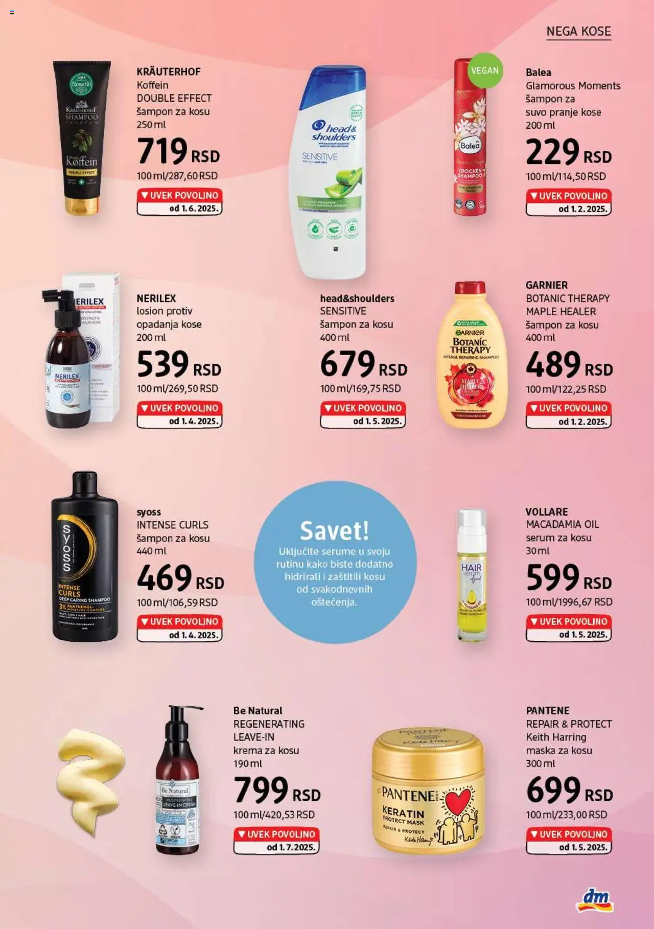 DM Drogerie katalog - važi od 01.08.2025 | Strana: 19 | Proizvode: Garnier, Šampon, Krema, Maska