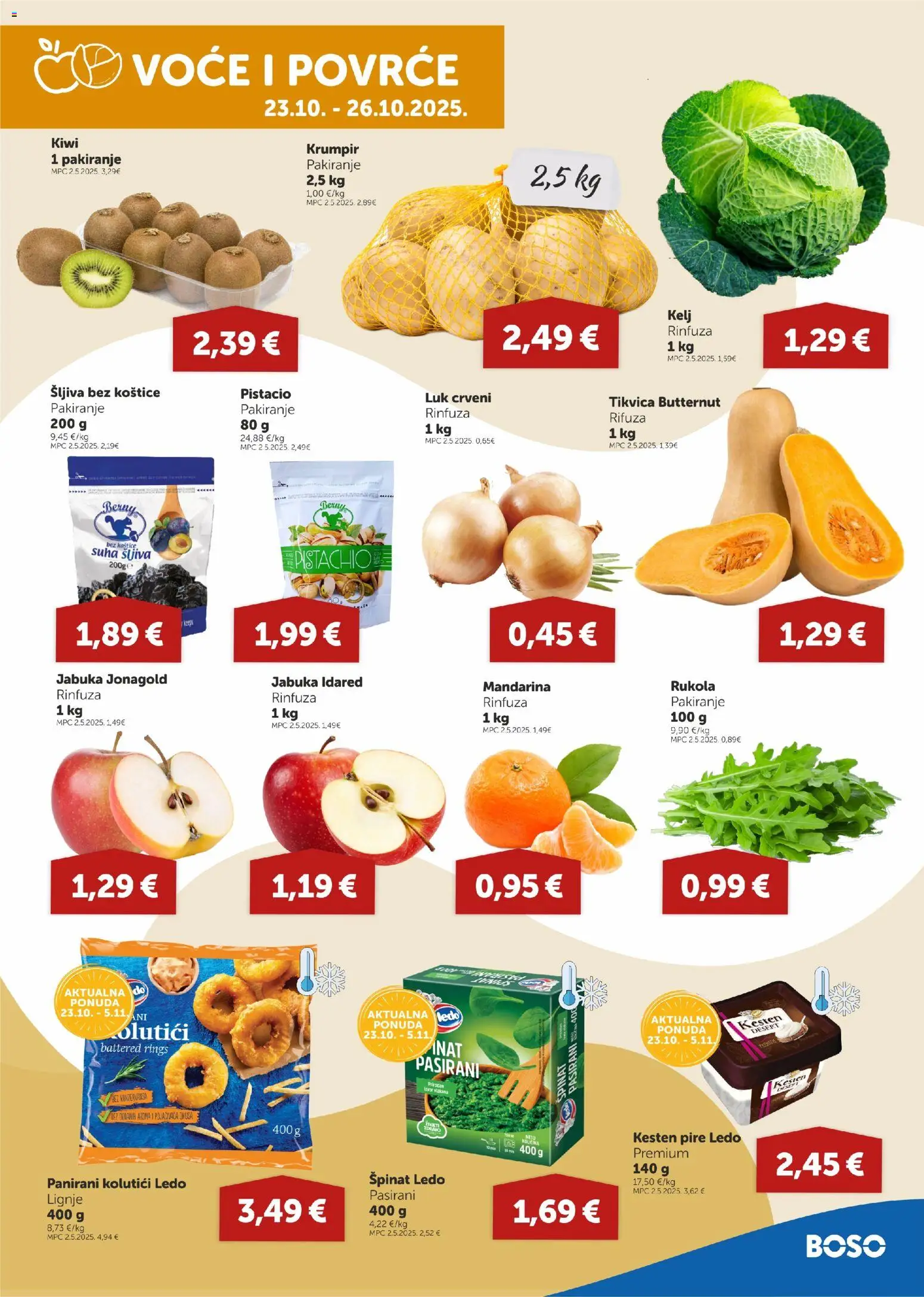 Boso katalog | vrijedi od 23.10.2025 | Stranica: 3 | Proizvodi: Špinat, Mandarina, Lavor, Jabuka