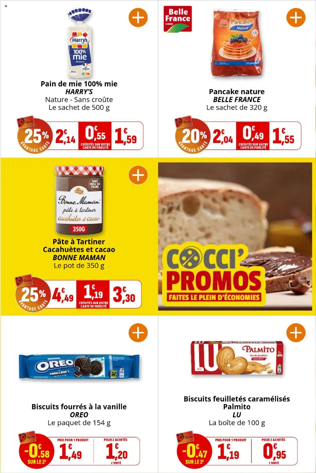 {H1} | Page: 12 | Produits: Pâte à tartiner, Huile, Pain, Biscuits