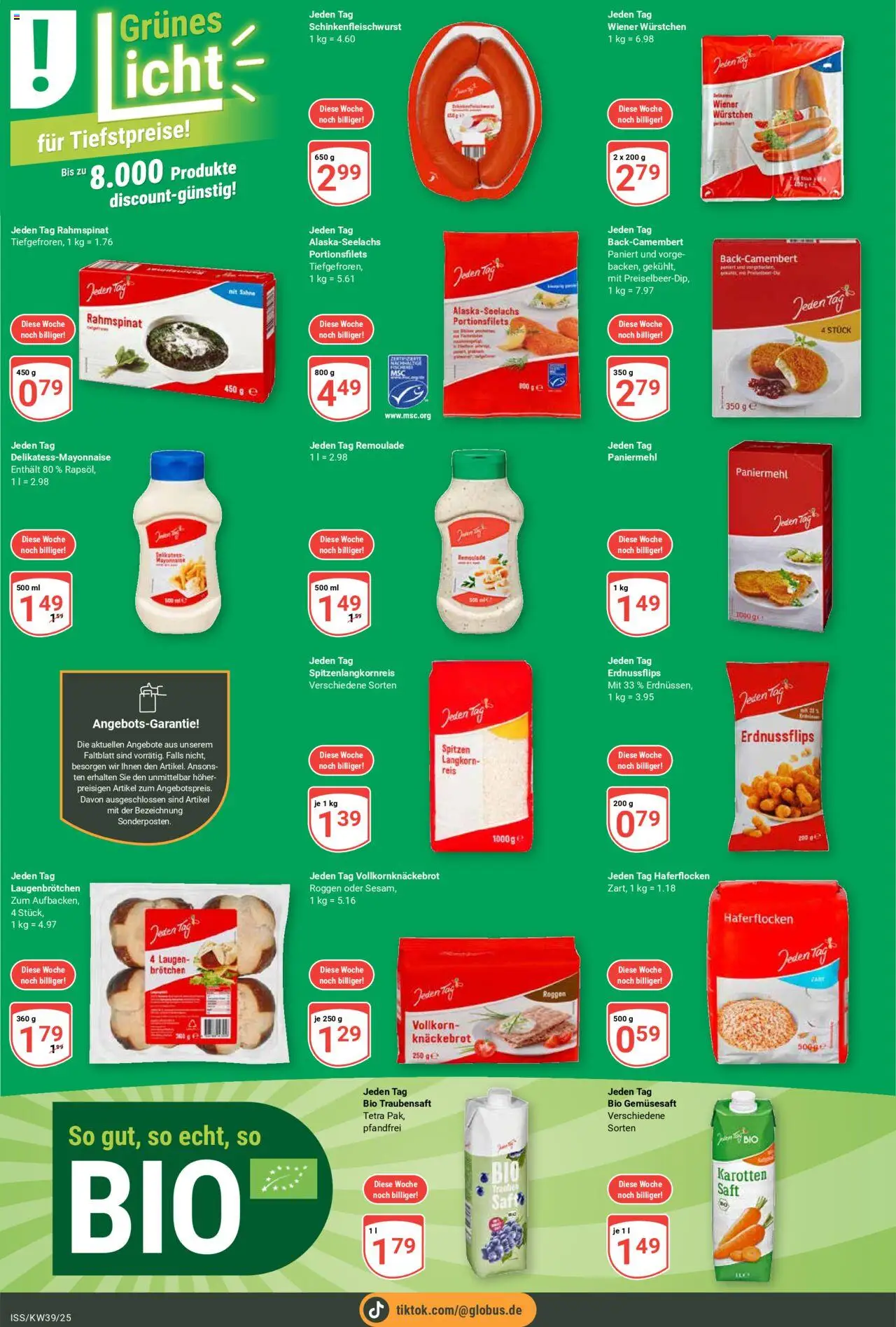 Globus Prospekt 	 – gültig ab 22.09.2025 | Seite: 17 | Produkte: Wiener wurstchen, Saft, Reis, Sahne