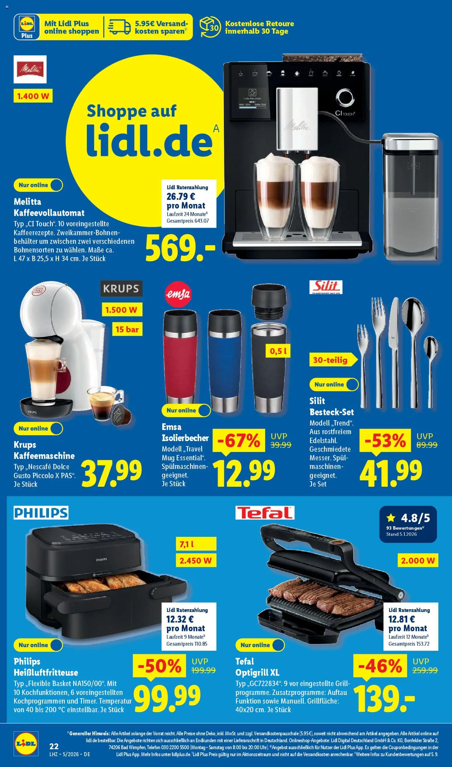 Lidl Prospekt Bestwig – gültig ab 26.01.2026 | Seite: 44 | Produkte: Philips, Krups, Grill, Bad