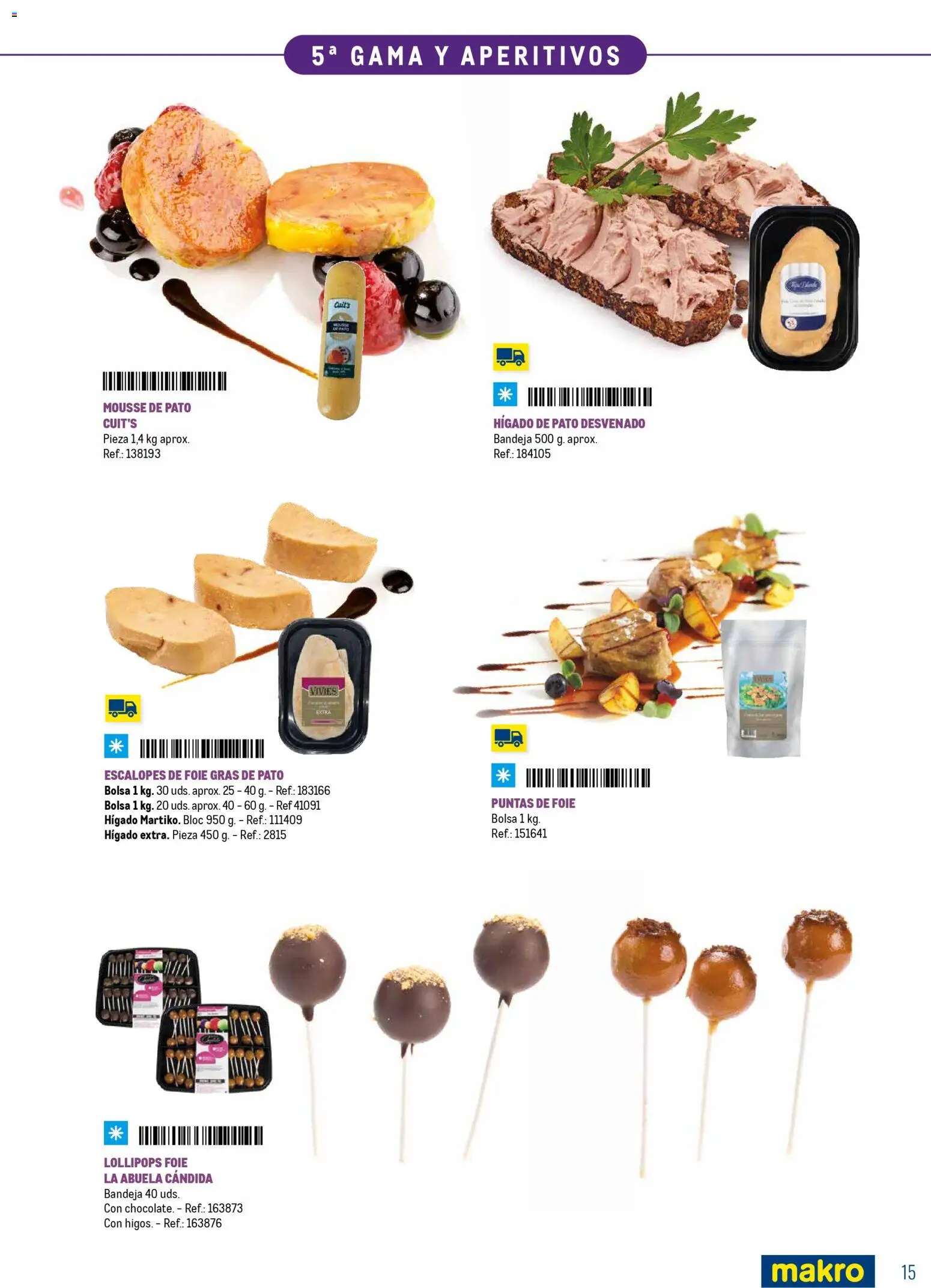 Makro Especial Catering Prat │ válido desde el 16.03.2026 | Página: 15 | Productos: Mousse, Bolsa, Bandeja