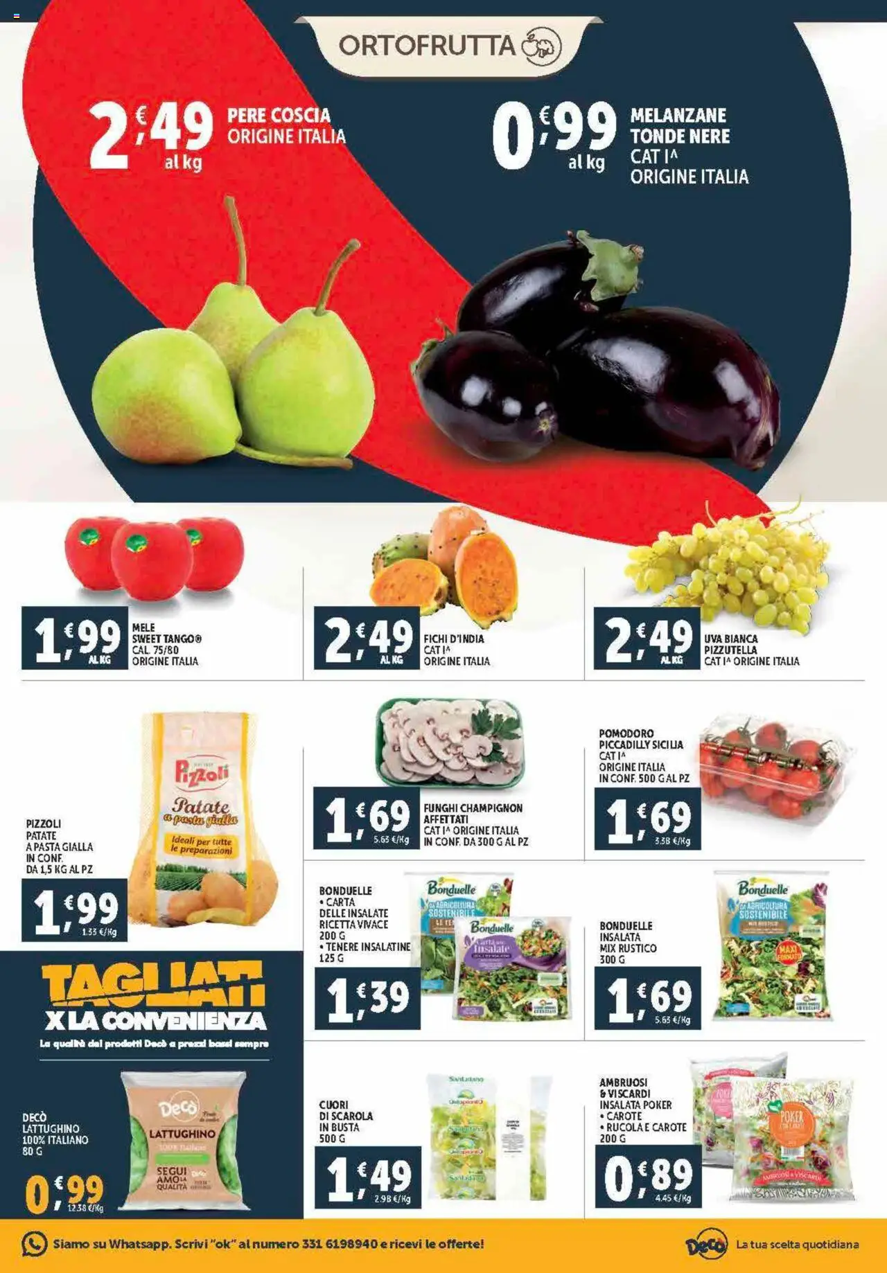 Volantino Decò del 12.09.2025 | Pagina: 5 | Prodotti: Rucola, Tè, Carote, Pasta