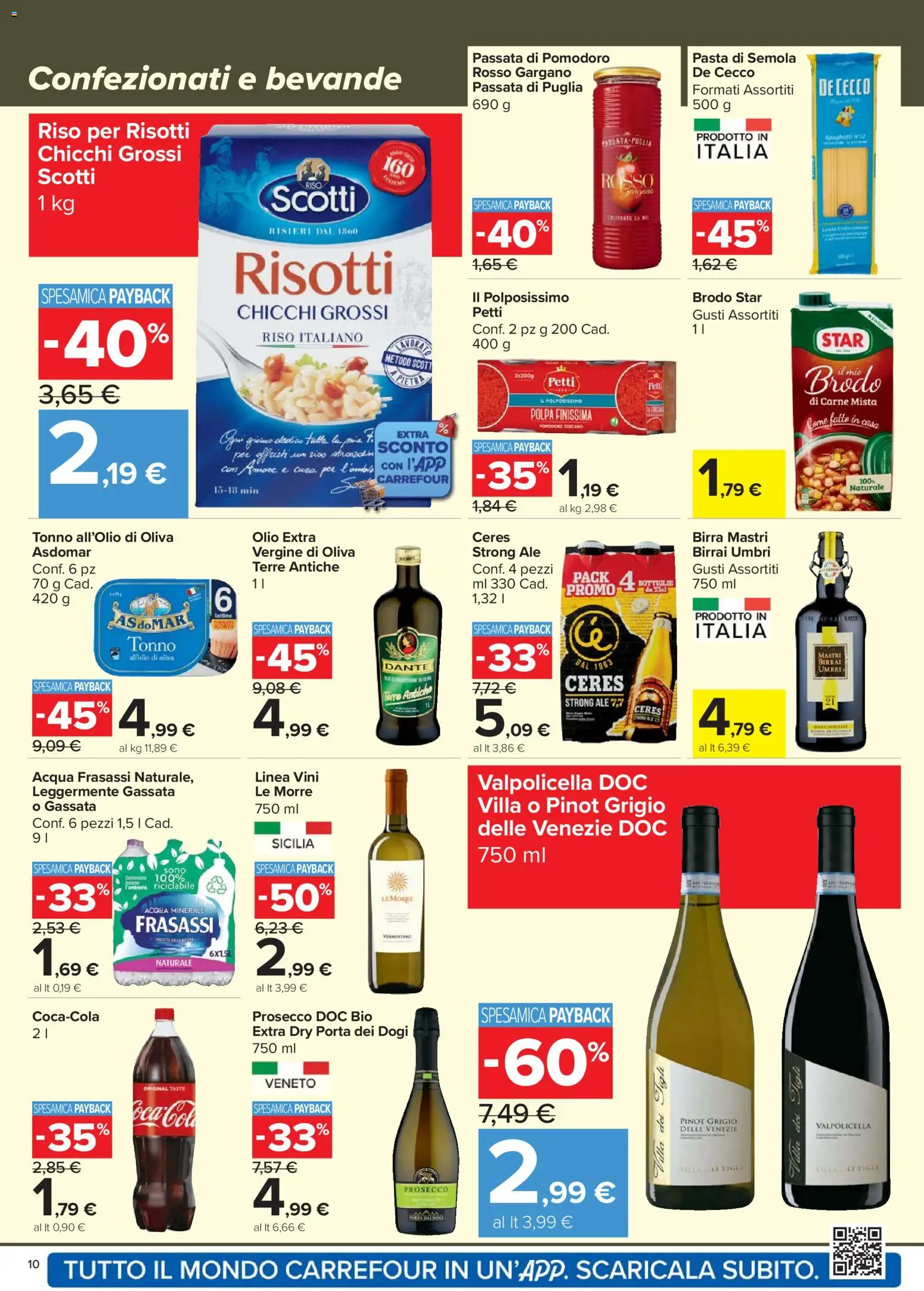 Volantino Carrefour del 02.03.2026 | Pagina: 10 | Prodotti: Pomodoro, Olio, Ceres, Acqua minerale