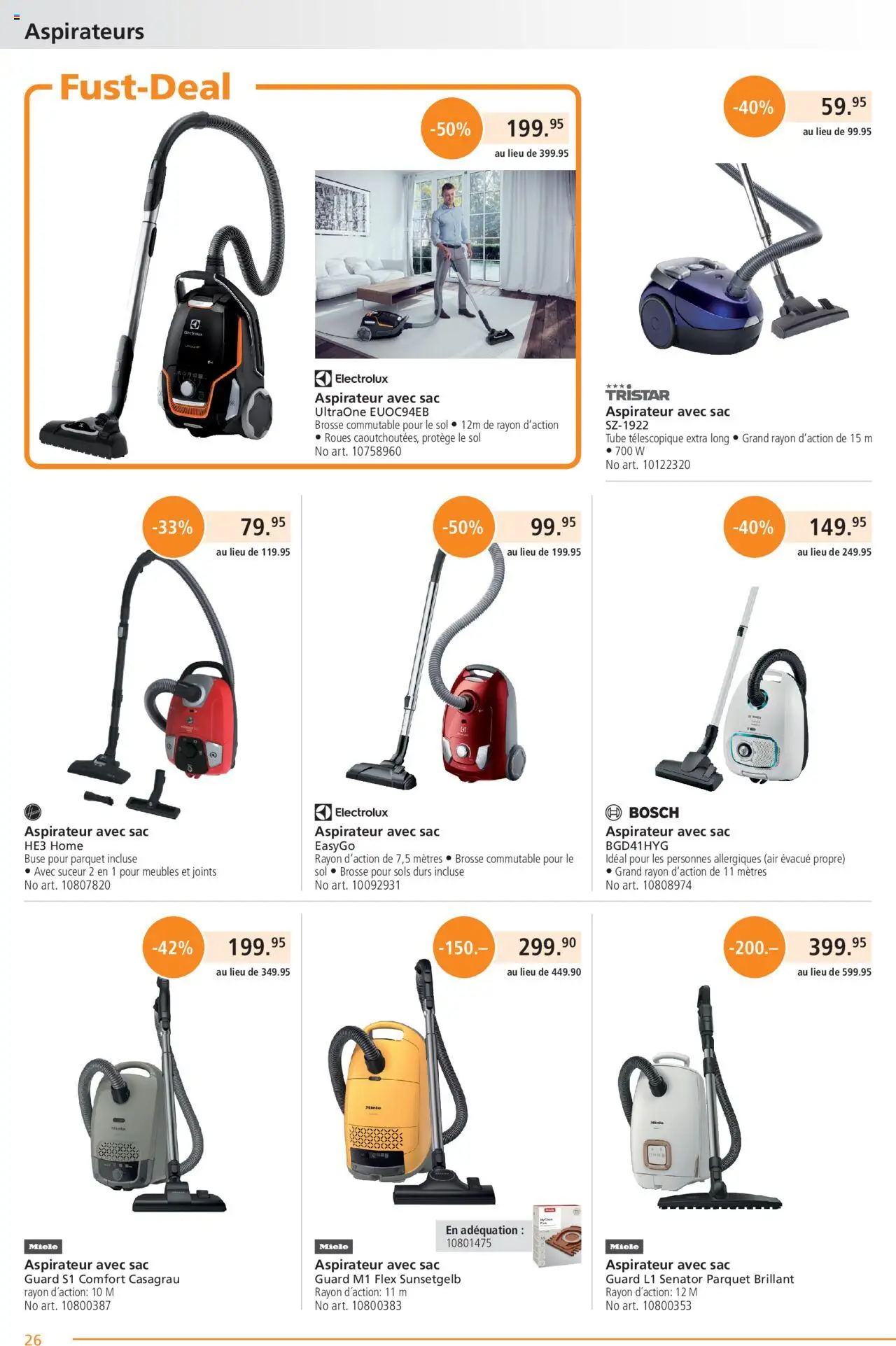 Fust Aktionen FR ab 25.08.2025 | Seite: 26 | Produkte: Miele, Bosch