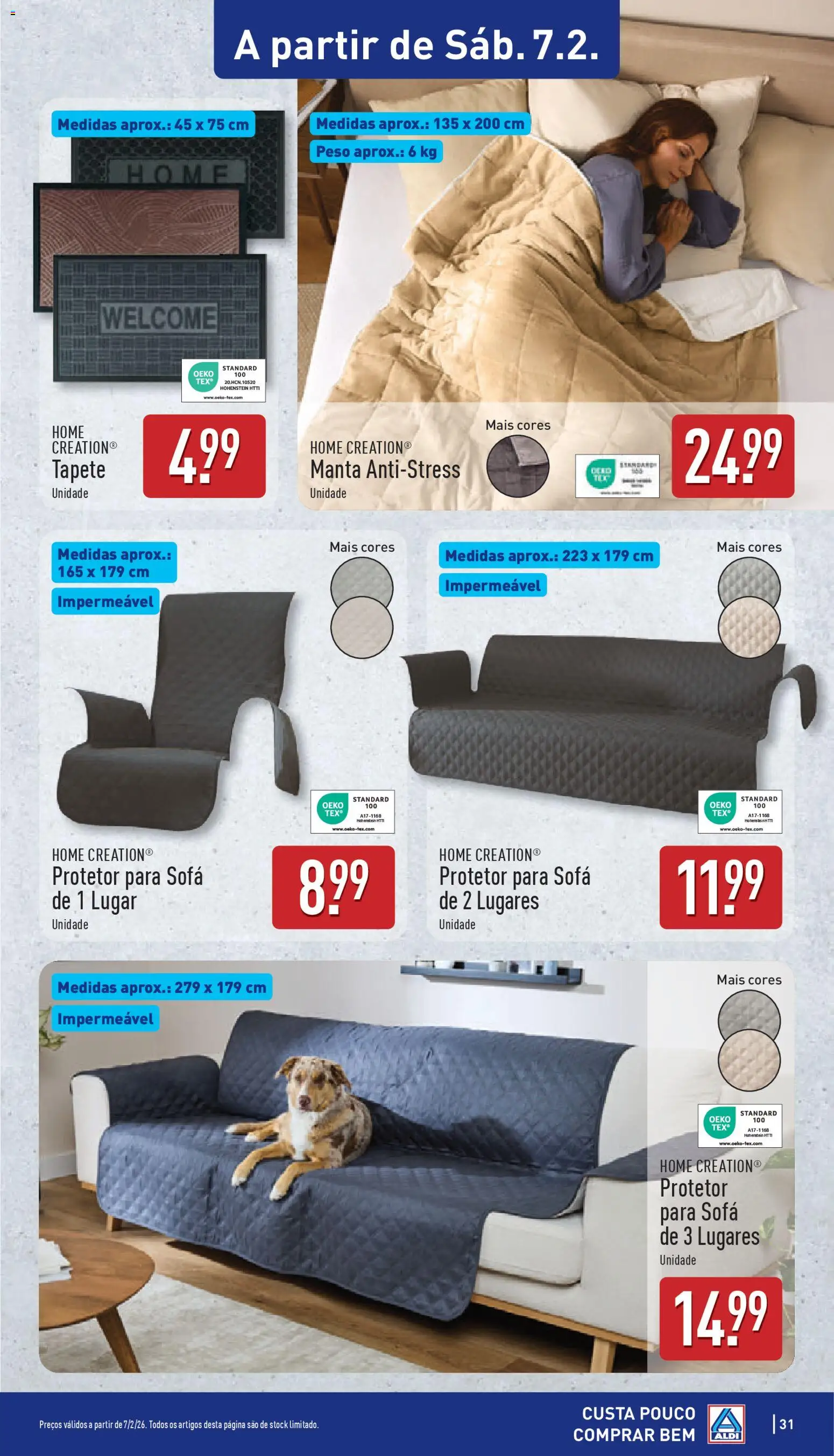 Aldi folheto │ válido de 02.02.2026 | Página: 31 | Produtos: Sofá, Tapete