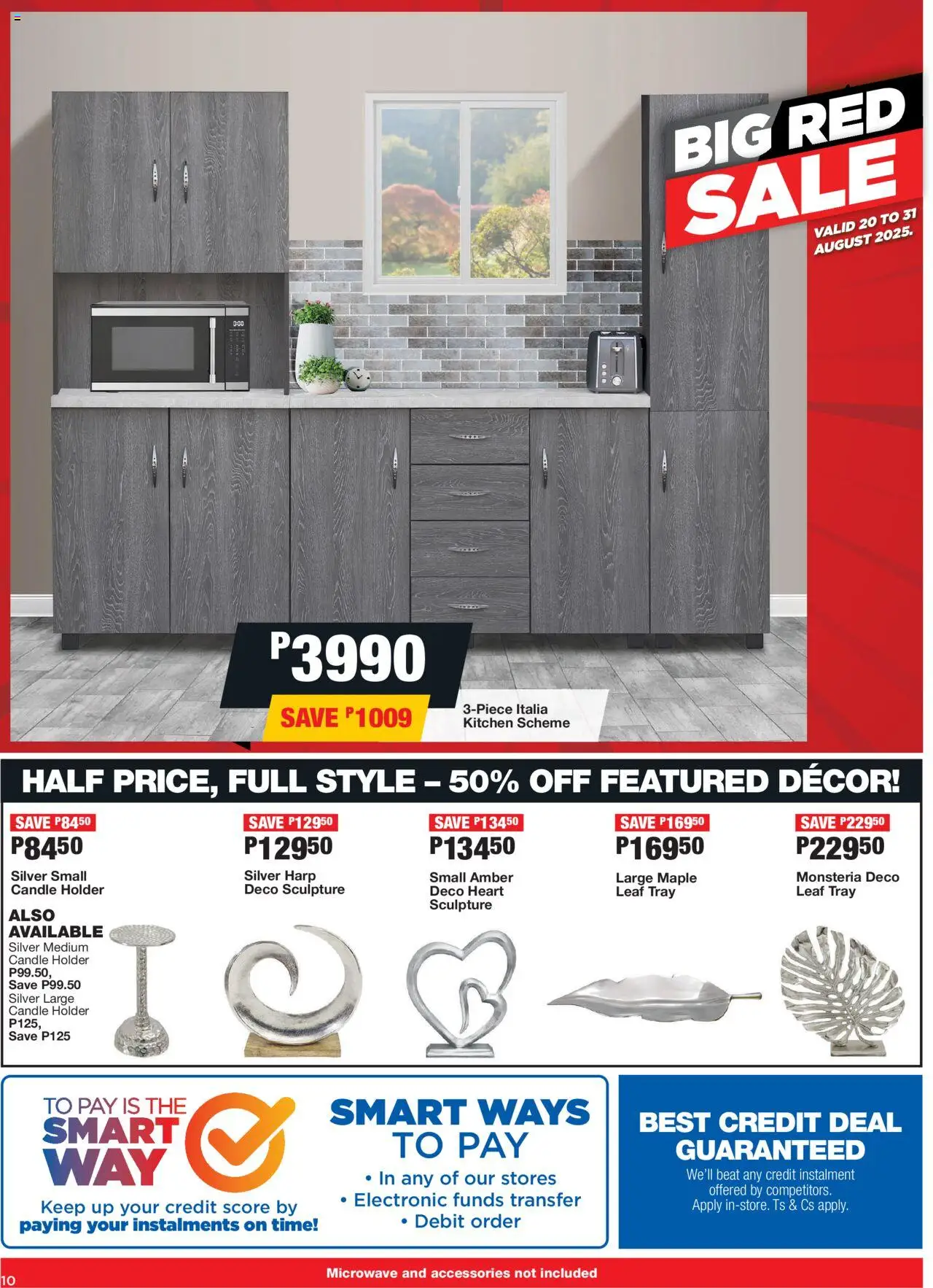 OK Furniture - Botswana Specials │ valid from 20.08.2025 | Page: 10 | Products: Tray, Candle holder, Large candle holder, Microwave