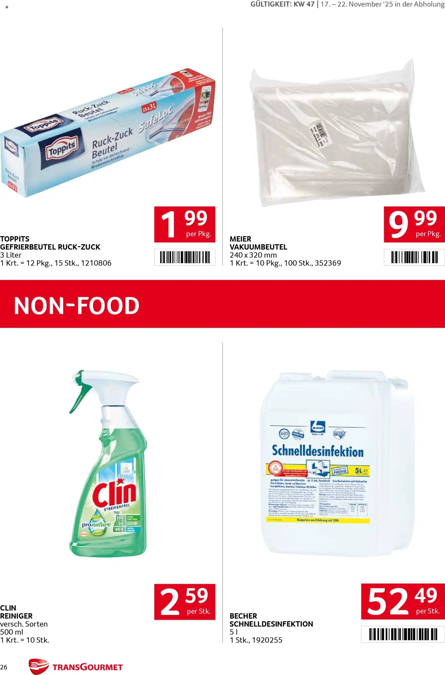 Transgourmet Flugblatt gültig ab 17.11.2025 | Seite: 26