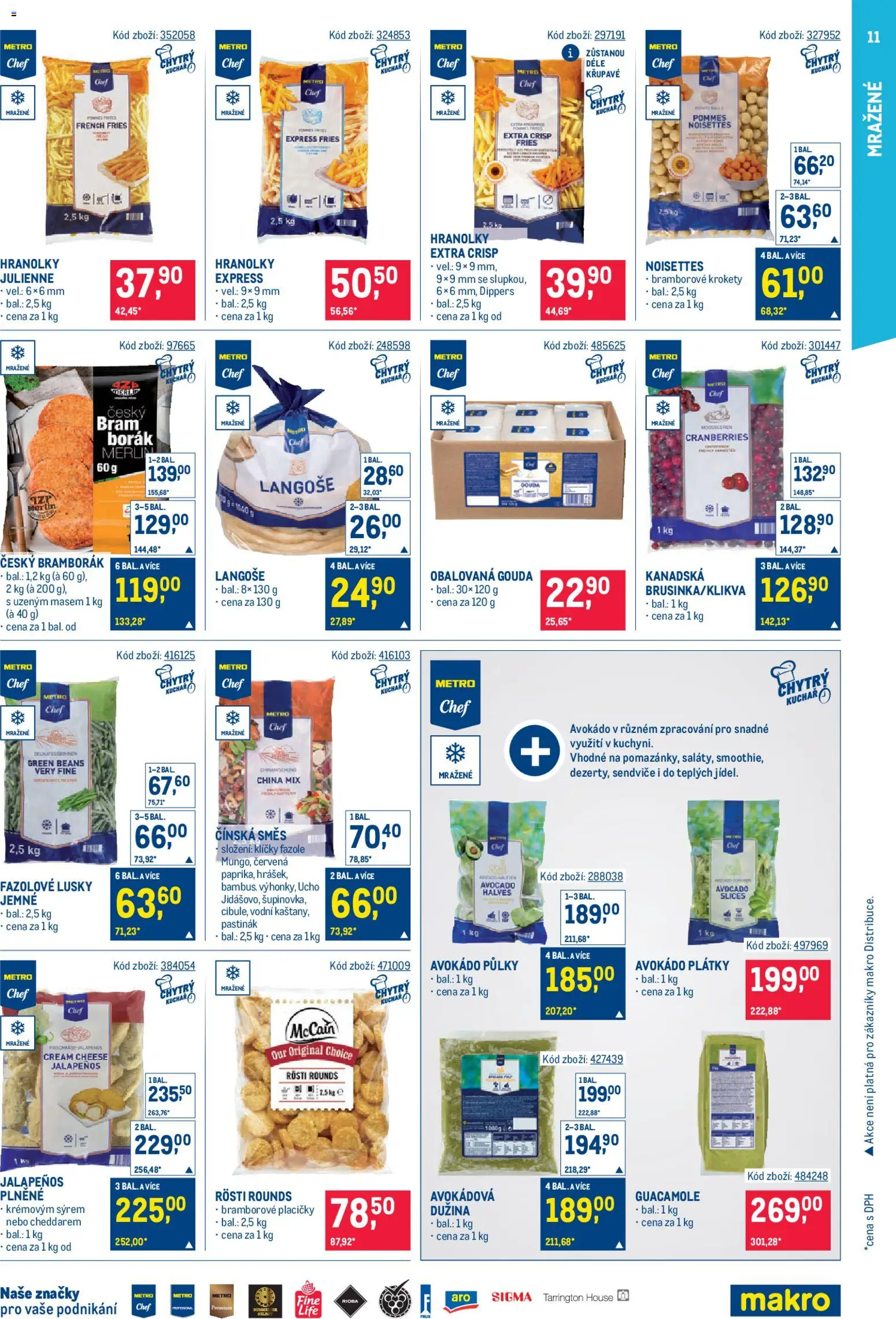 Makro leták - Gastronomie od 28.01.2026 | Strana: 11 | Produkty: Gouda, Avokádo, Fazole, Guacamole