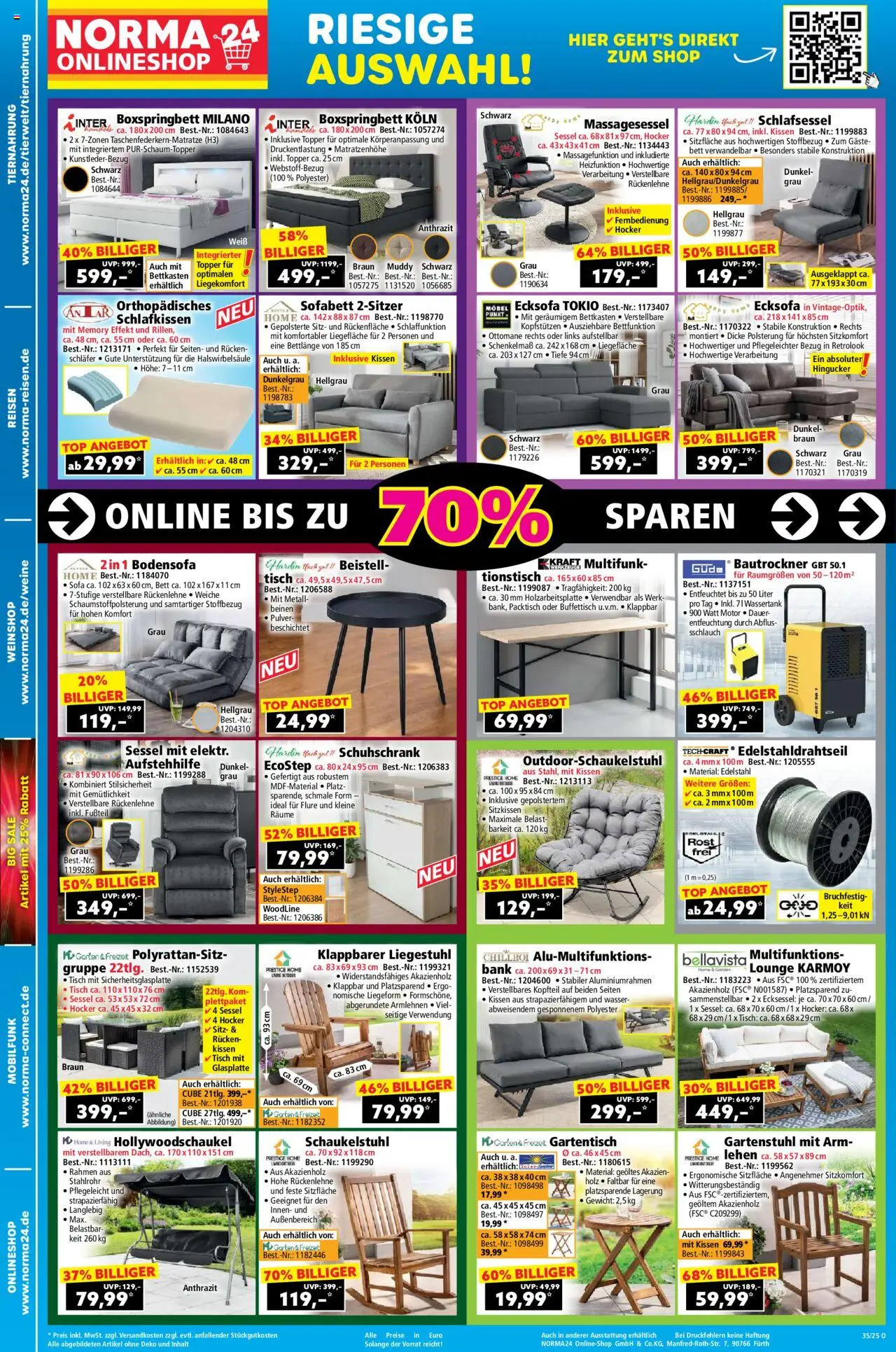 Norma Prospekt 	 - gültig ab dem 25.08.2025 | Seite: 18 | Produkte: Gewicht, Bett, Sofa, Sessel