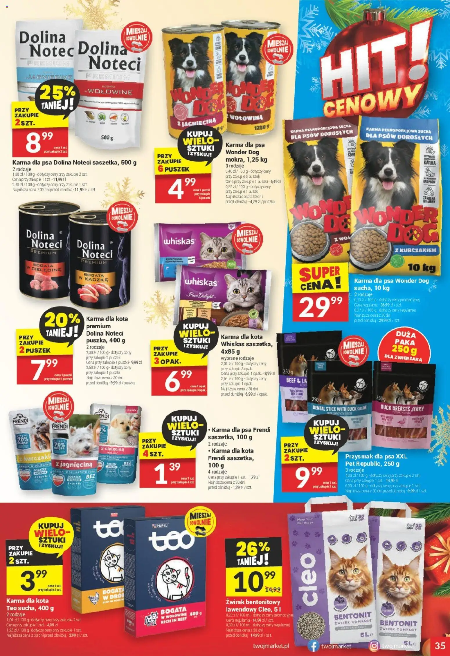 Twój Market Gazetka od 17.12.2025 | Strona: 35 | Produkty: Jagnięcina, Karma dla kota, Żwirek bentonitowy, Wołowina