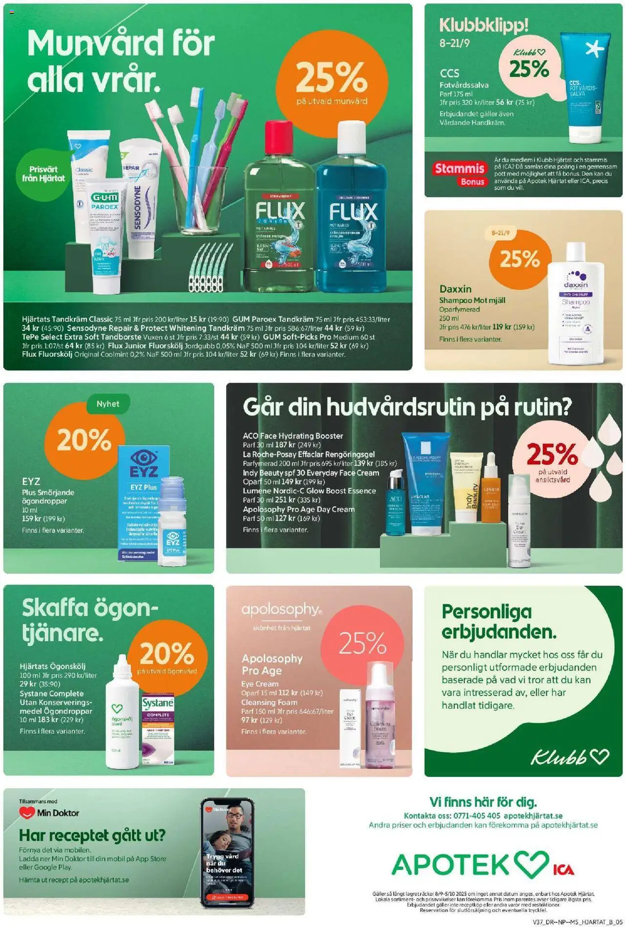 ICA Maxi reklamblad aktuell från 08.09.2025 | Sida: 7 | Produkter: Tandkräm, Tandborste, Galler, Serum