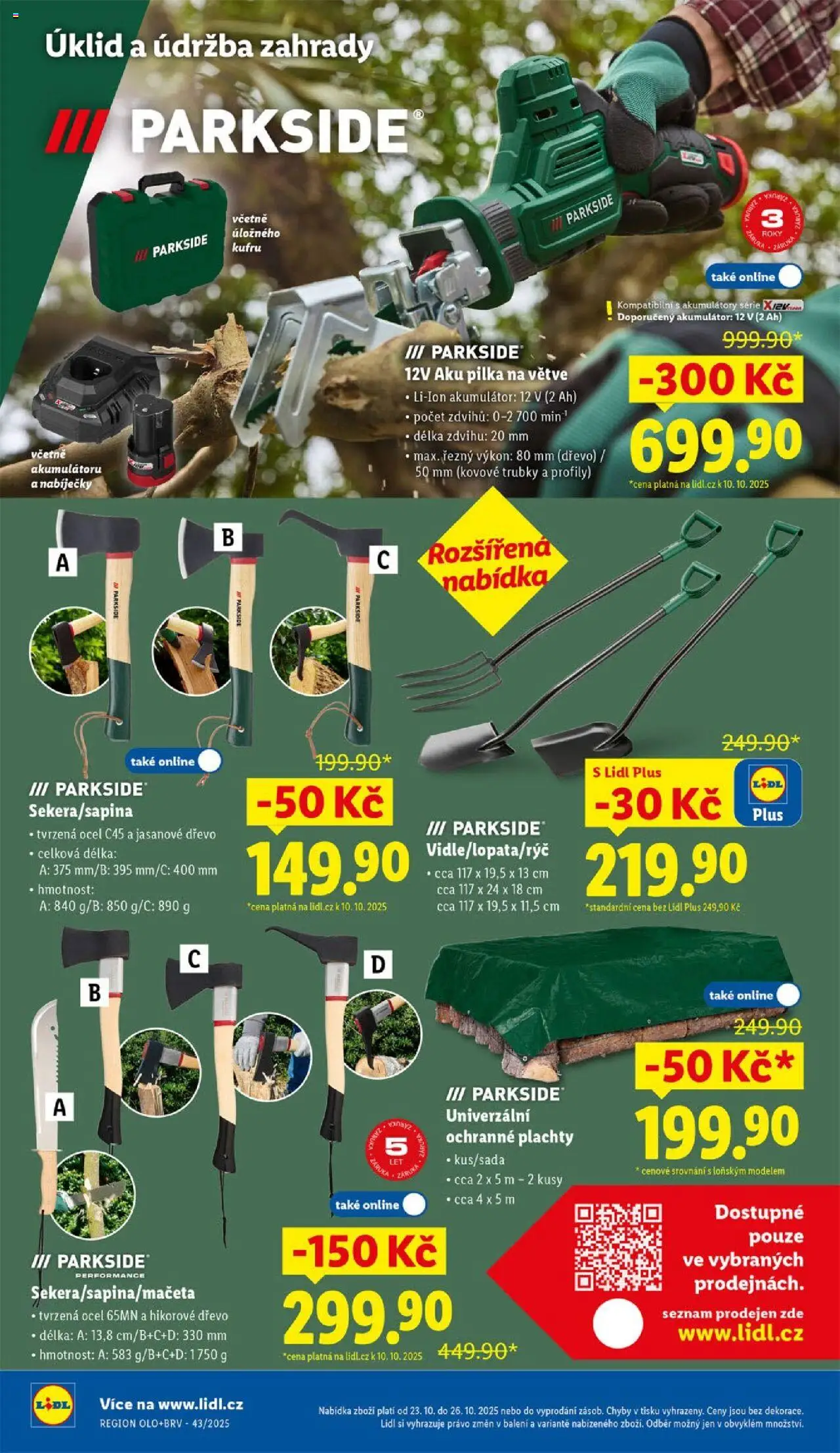 Lidl leták - Spotřební zboží od 20.10.2025 | Strana: 28 | Produkty: Parkside, Plachty