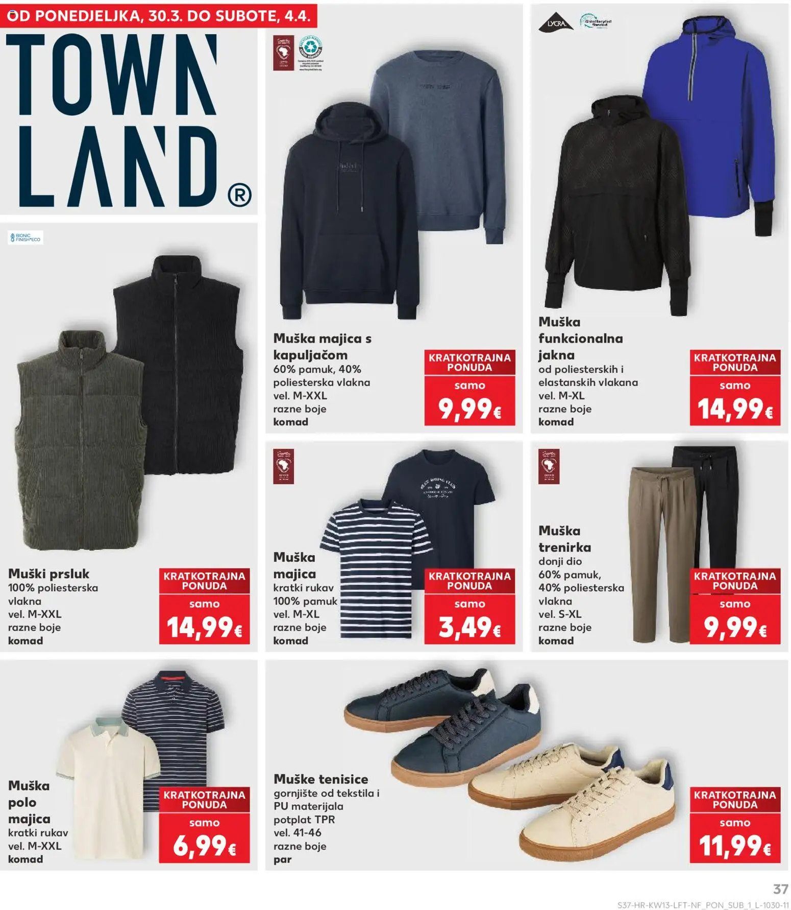 Kaufland katalog | vrijedi od 25.03.2026 | Stranica: 37 | Proizvodi: Majica, Prsluk, Jakna, Trenirka