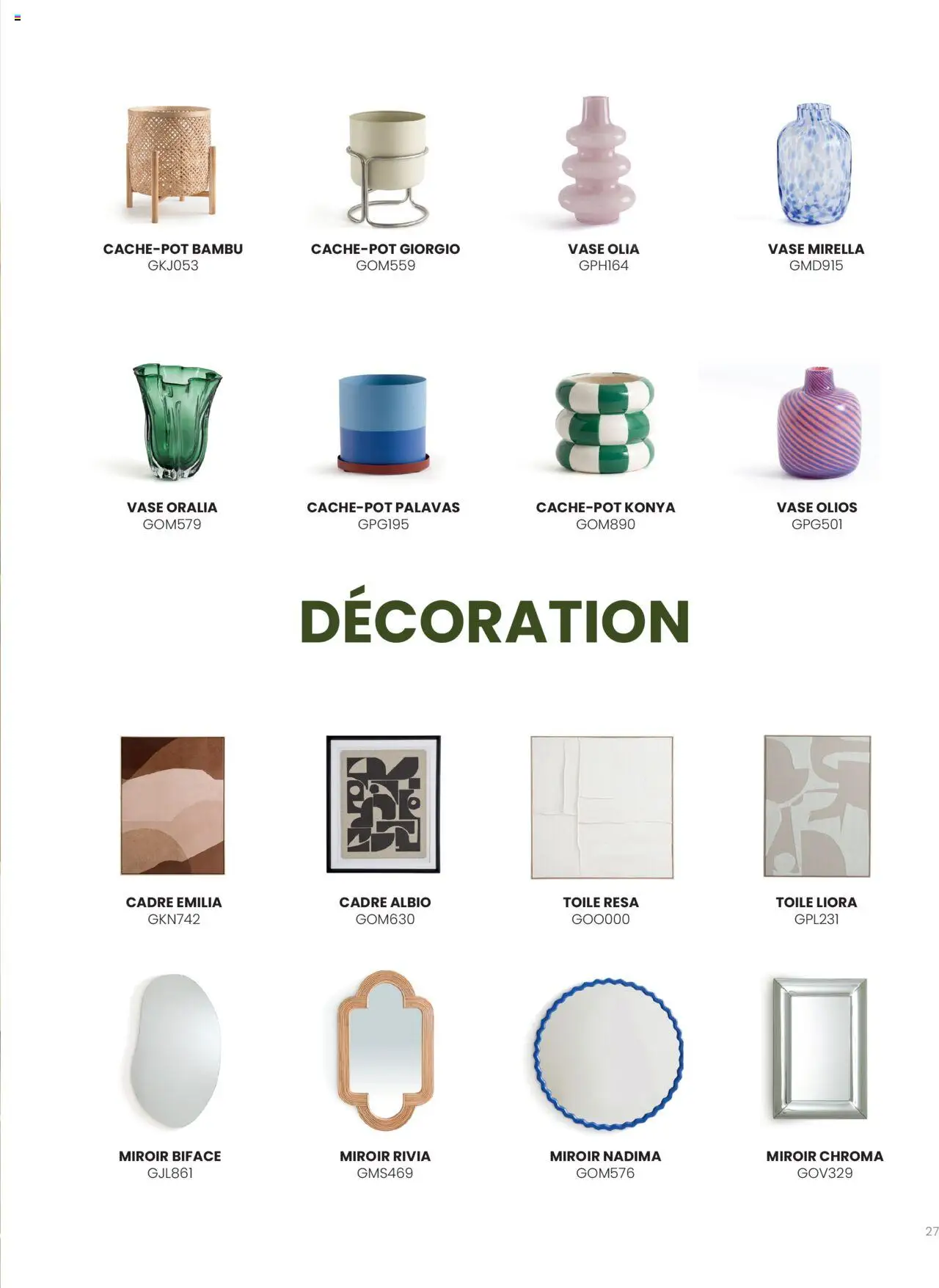  | Page: 27 | Produits: Miroir, Vase, Cadre