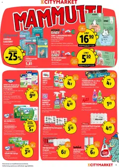 K-Citymarket-mainoslehti voimassa 13.10.2025 alkaen | Sivu: 5 | Tuotteet: Rakkolaastari, Siteet, Teippi, Puhdistuspyyhkeet