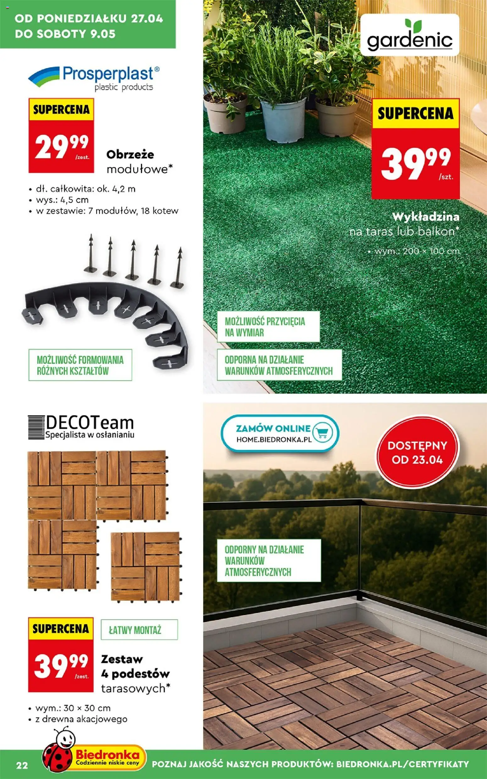 Biedronka Polsko leták - Ogród od 20.04.2026 | Strana: 22