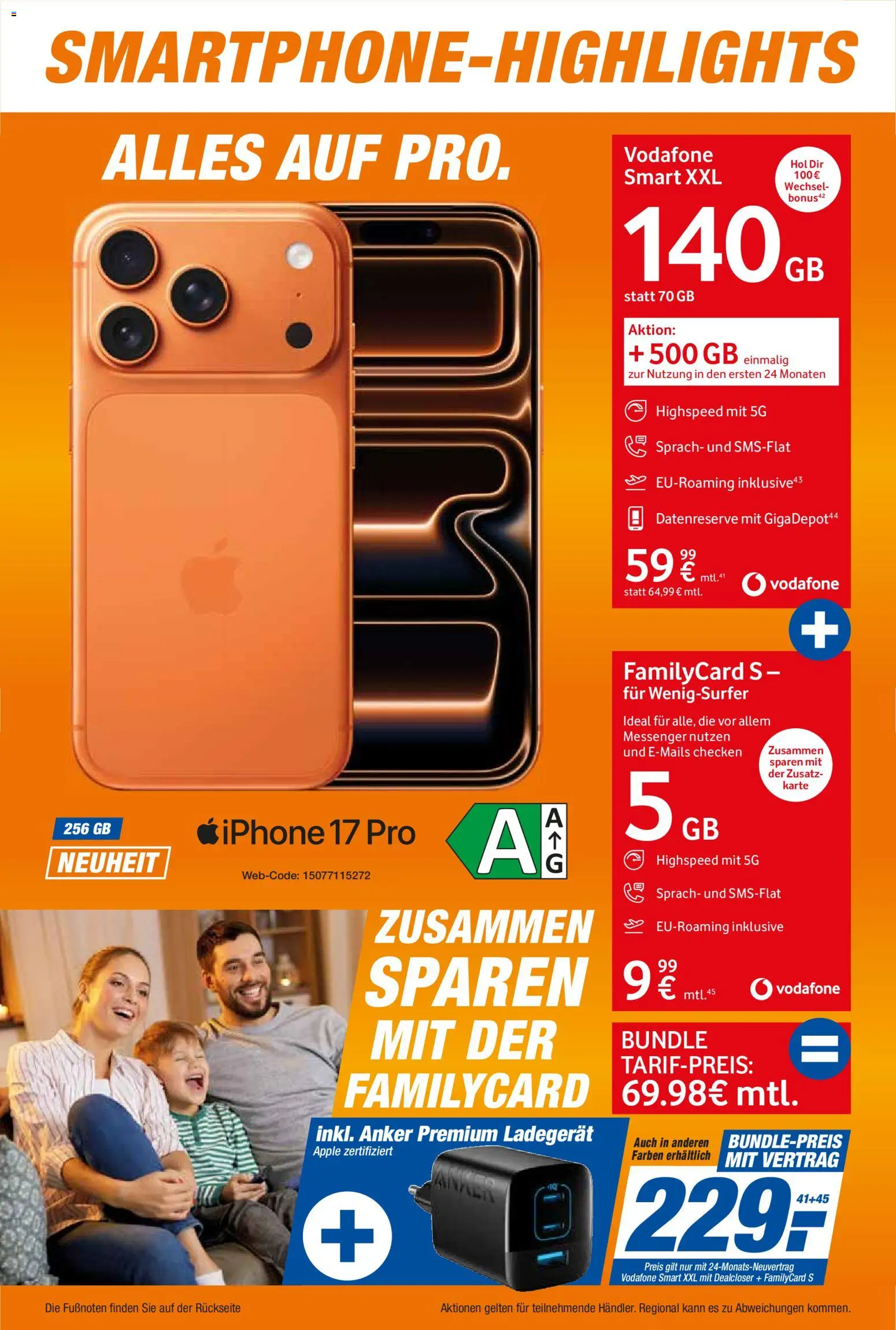 Expert Smarthphone Highlights im November – gültig ab 01.11.2025 | Seite: 16 | Produkte: Iphone, Apple, Ladegerät
