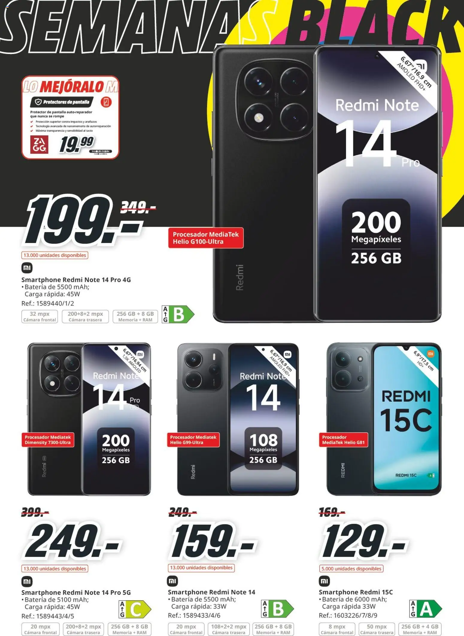 Media Markt Black Friday │ válido desde el 12.11.2025 | Página: 34 | Productos: Smartphone, Cámara, Batería
