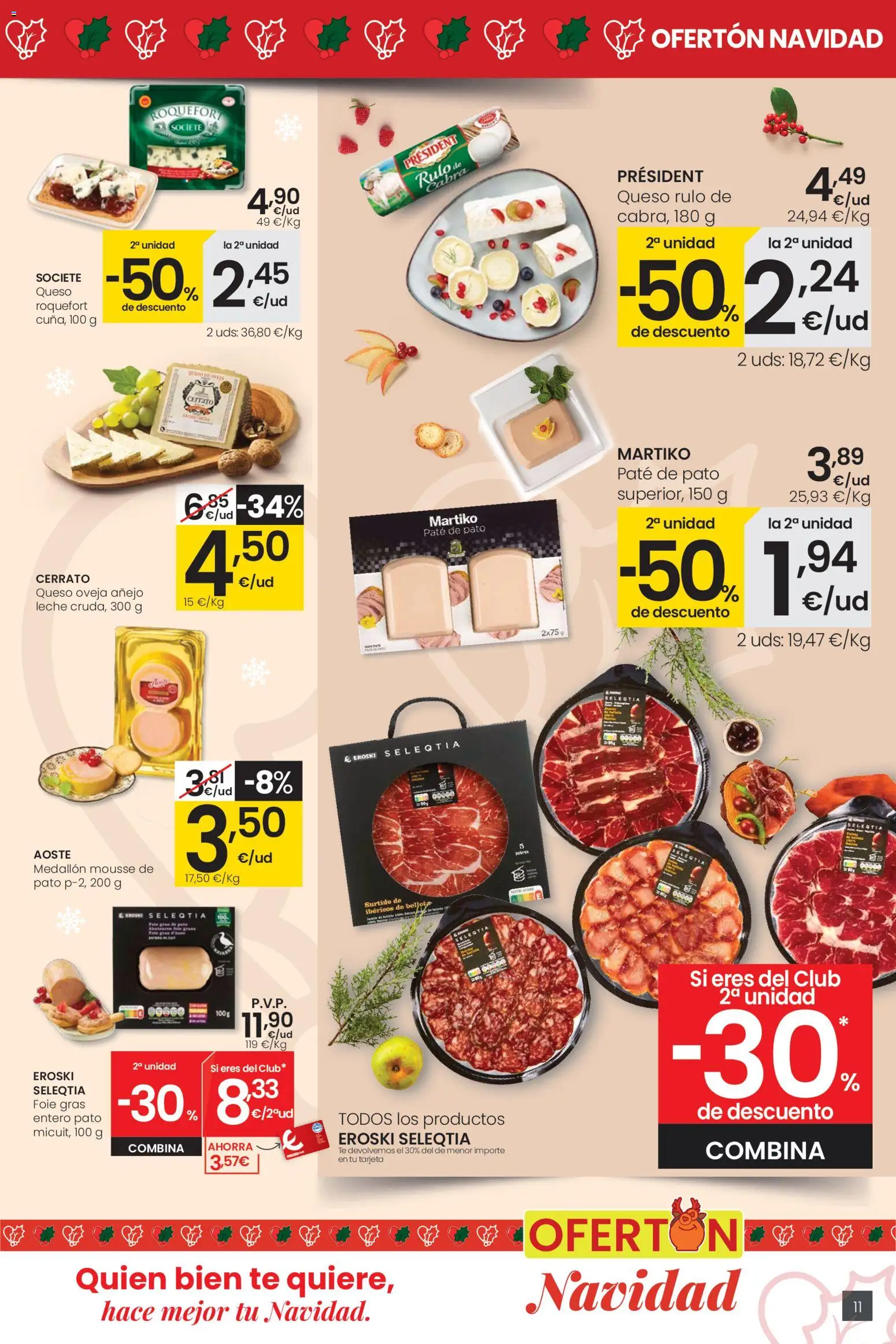 Eroski - Navidad │ válido desde el 18.12.2025 | Página: 11 | Productos: Mousse, Queso, Paté, Té