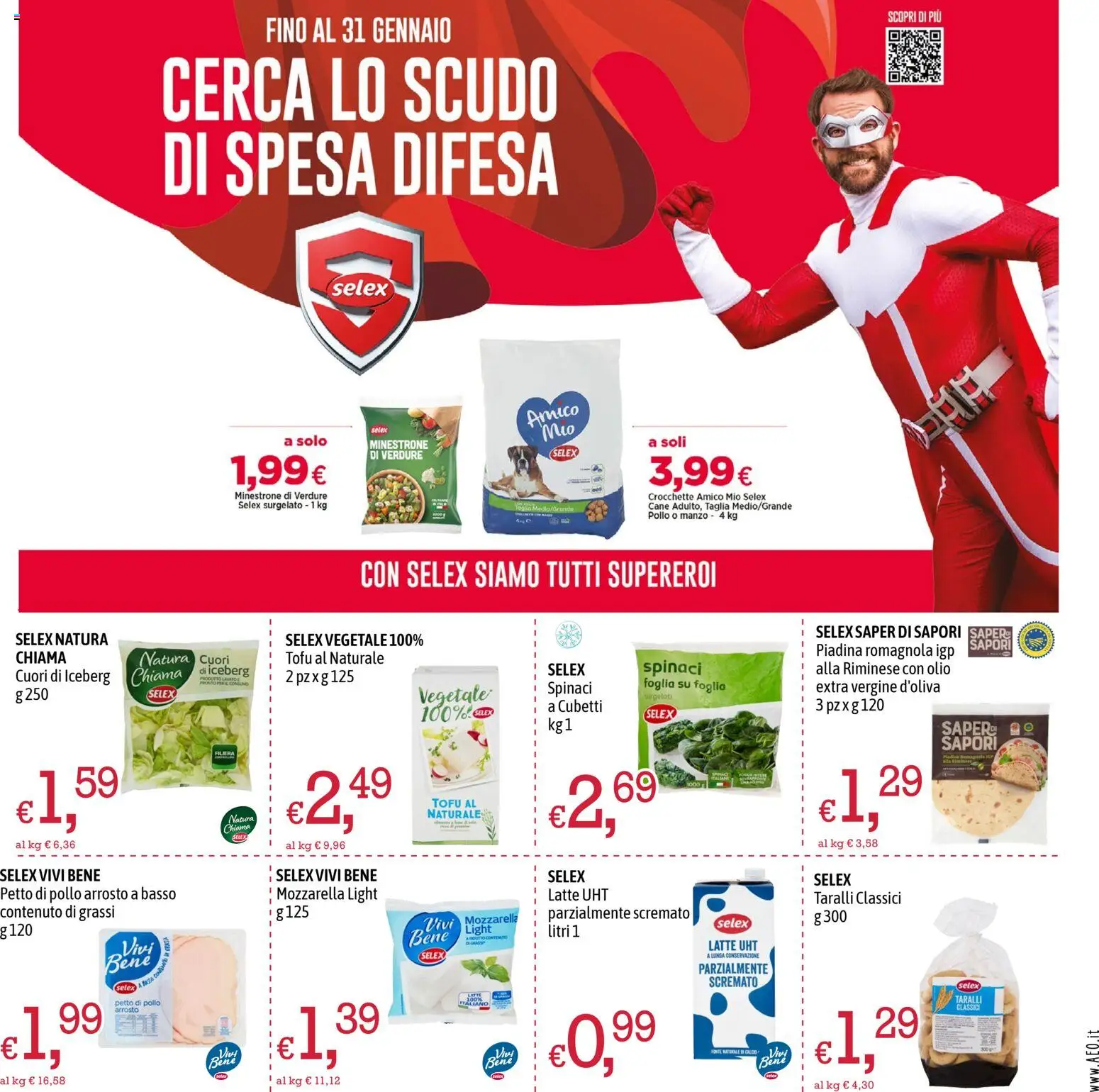 Volantino A&O del 08.01.2026 | Pagina: 5 | Prodotti: Manzo, Verdure, Latte, Piadina