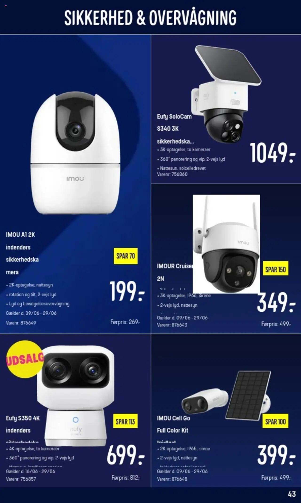 Elgiganten Tilbudsavis gyldig fra 23.06.2025 | Side: 43 | Produkter: Lyd, Kameraer