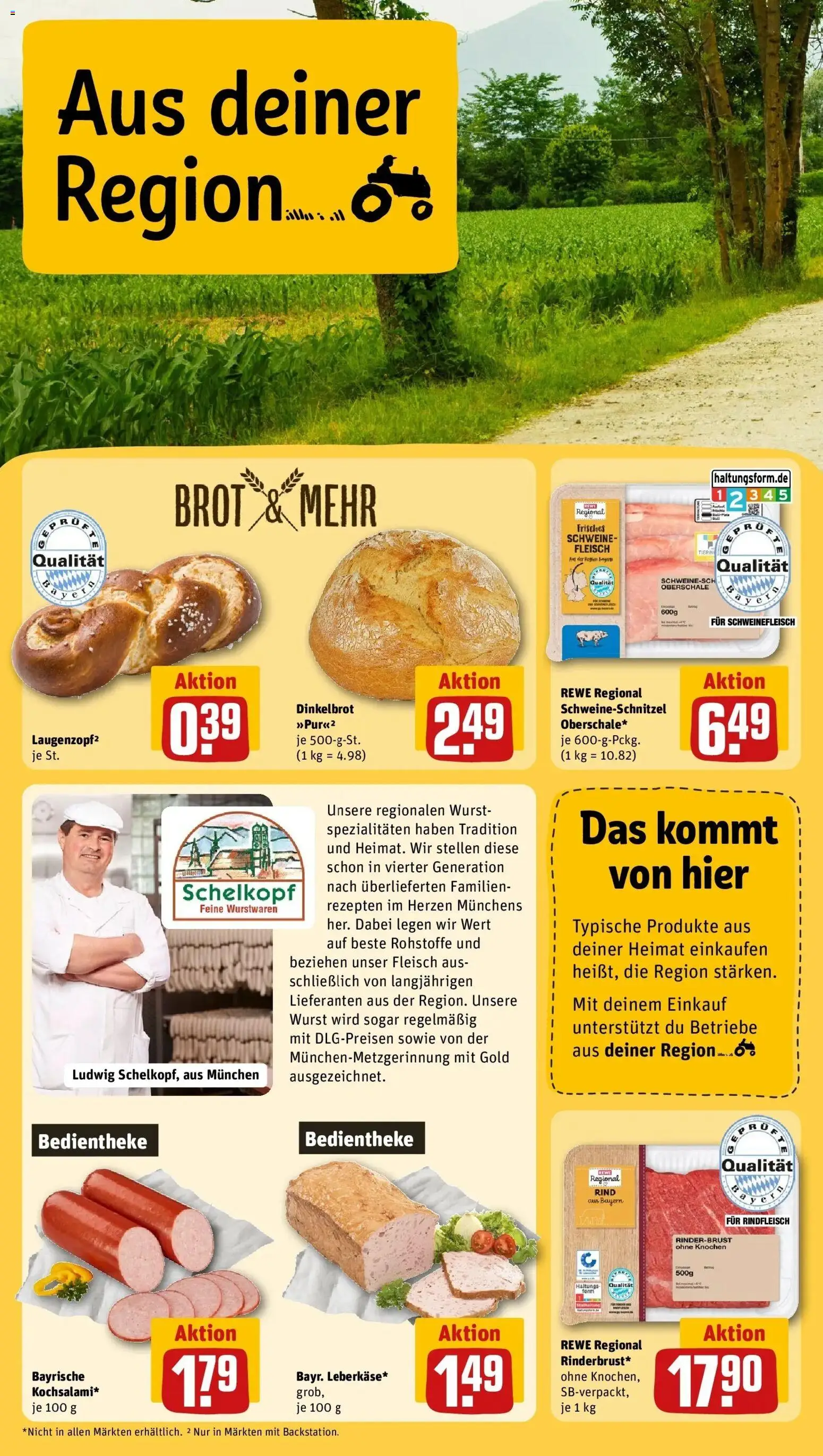Rewe prospekt Schwabmünchen	 – gültig ab 22.02.2026 | Seite: 26 | Produkte: Salami, Schweinefleisch, Rindfleisch, Fleisch