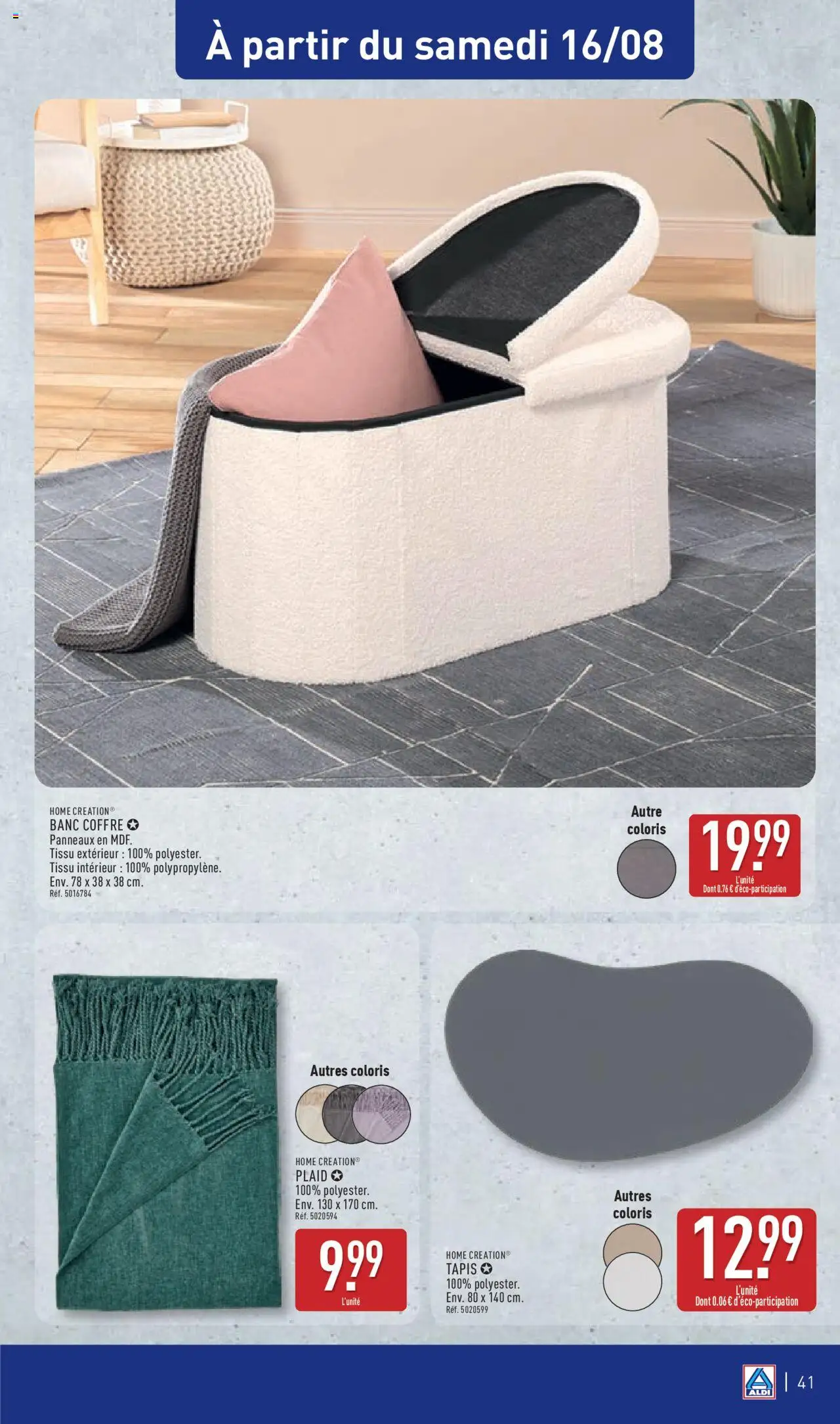  | Page: 43 | Produits: Banc coffre, Tapis
