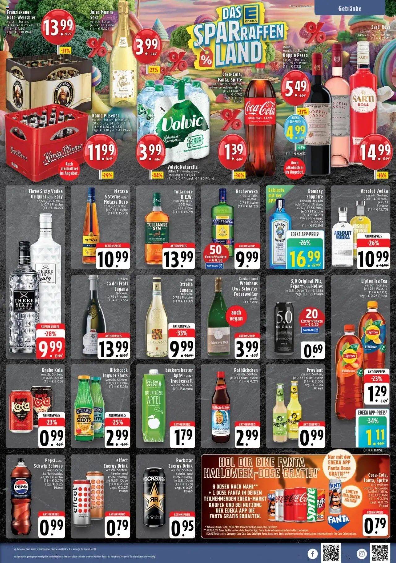 Edeka prospekt Mönchengladbach	 – gültig ab 13.10.2025 | Seite: 7 | Produkte: Ouzo, Energy, Pfirsich, Volvic
