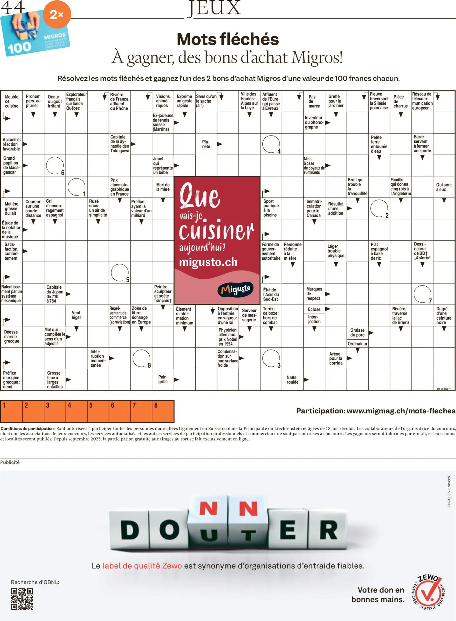 Migros Magazin FR – gültig ab 29.12.2025 | Seite: 44