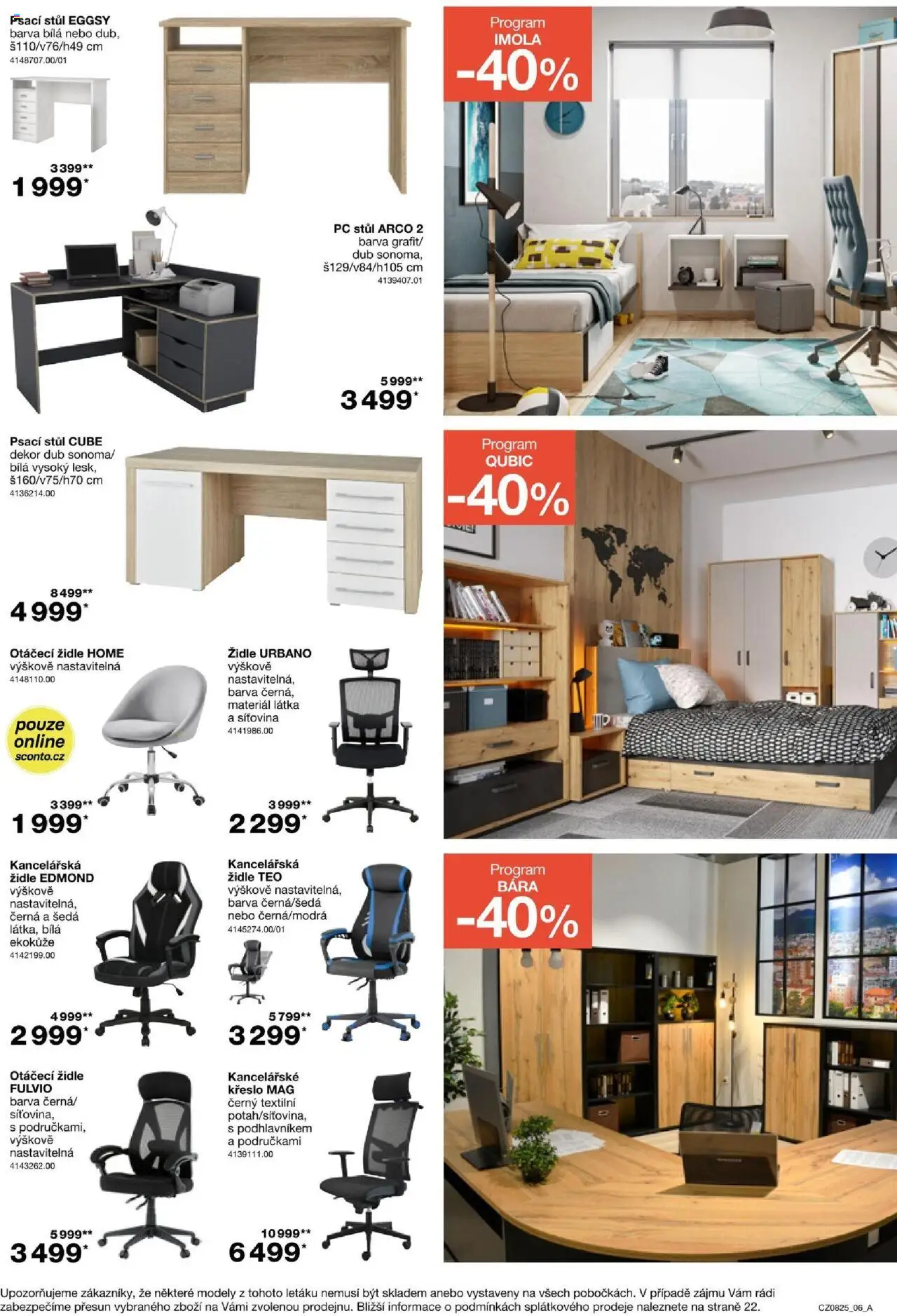 Sconto nábytek leták od 18.06.2025 | Strana: 6 | Produkty: Kancelářská židle, Křeslo, Stůl, Židle