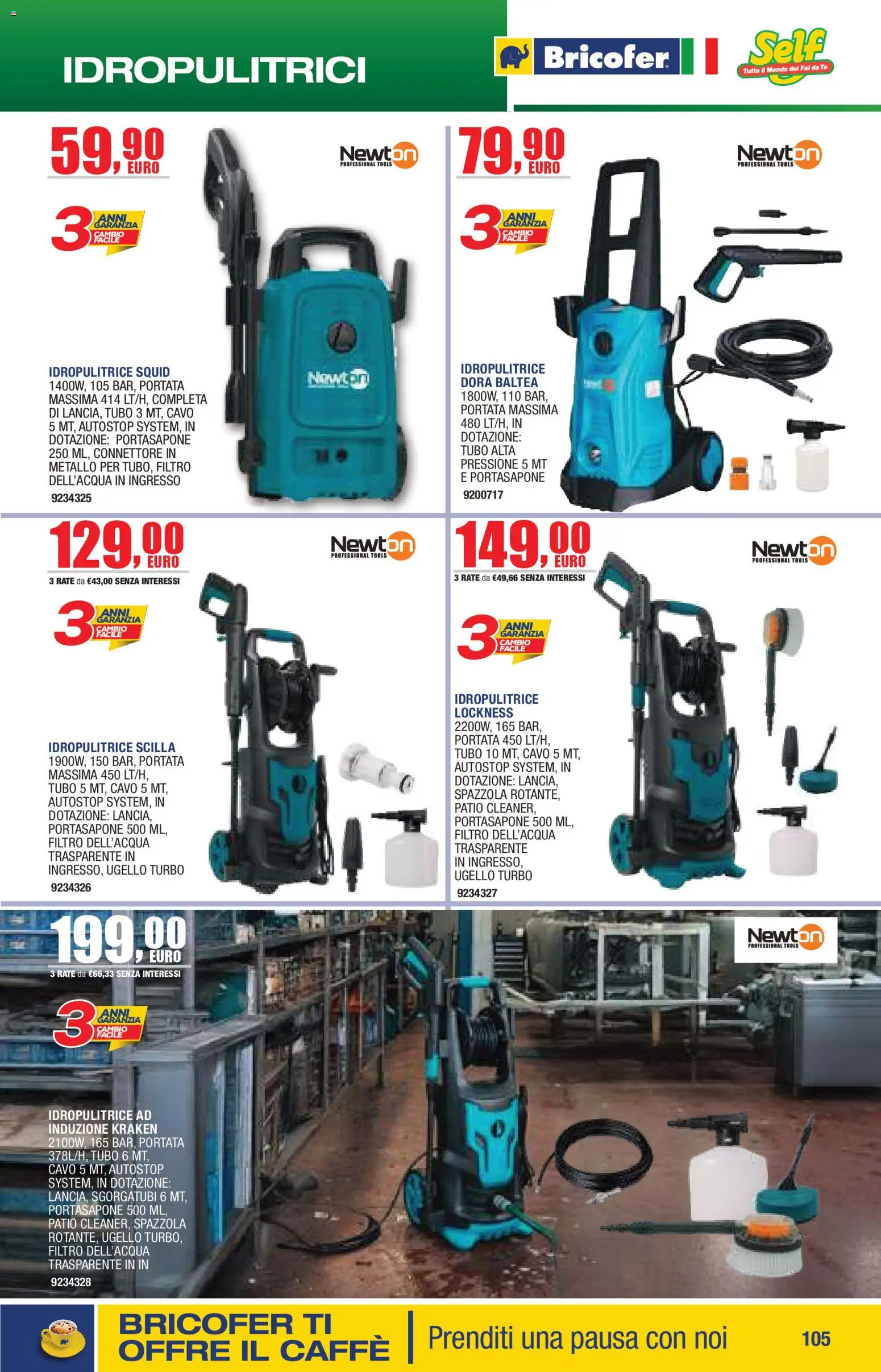 Volantino Self del 14.04.2026 | Pagina: 105 | Prodotti: Spazzola, Tè, Idropulitrice, Cavo