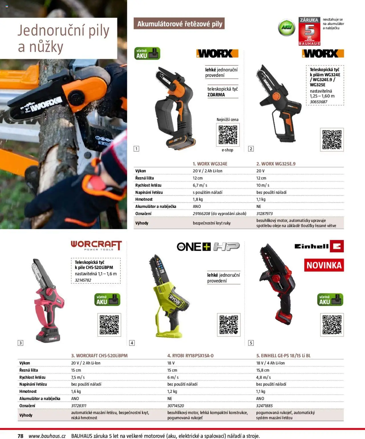 Bauhaus katalog Zahradní technika od 01.04.2025 | Strana: 78 | Produkty: Oleje, Nůžky, Nářadí
